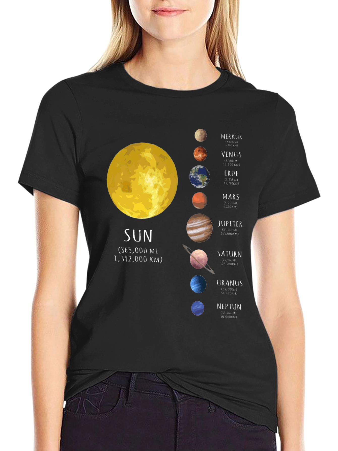 Solar System Planets Graphic T-Shirt