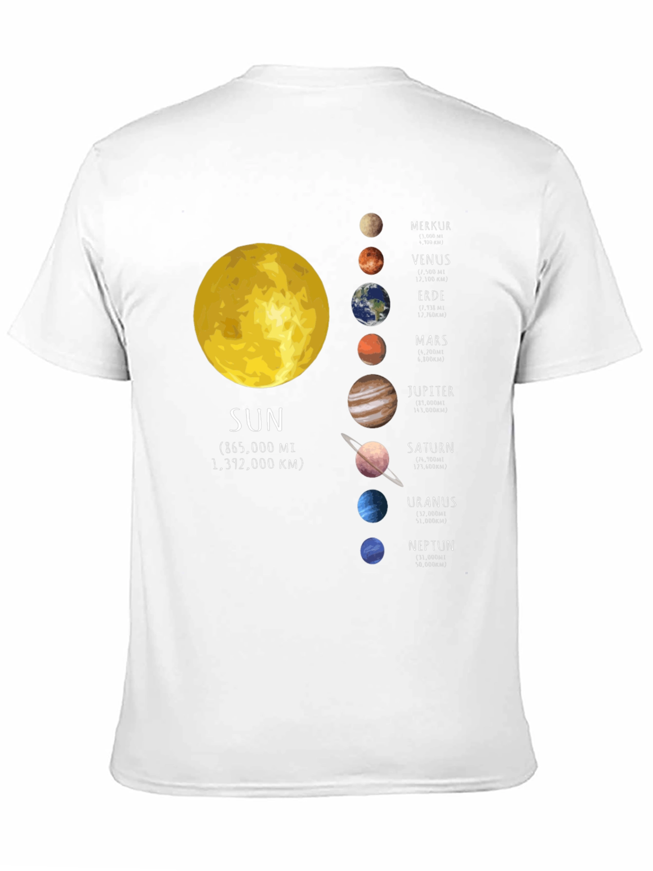 Solar System Planets Graphic T-Shirt