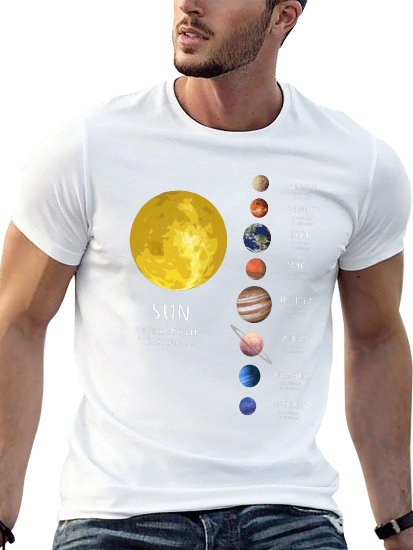 Solar System Planets Graphic T-Shirt