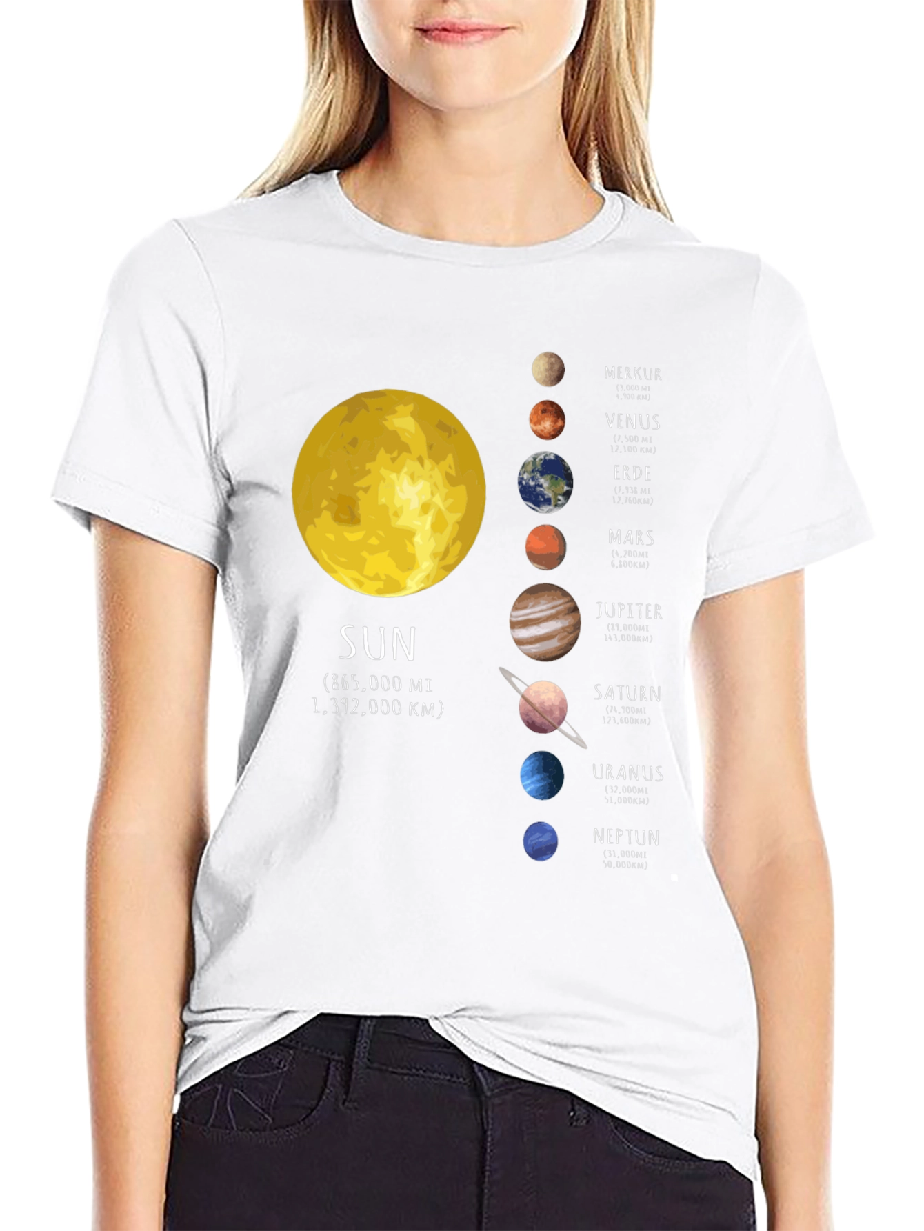 Solar System Planets Graphic T-Shirt