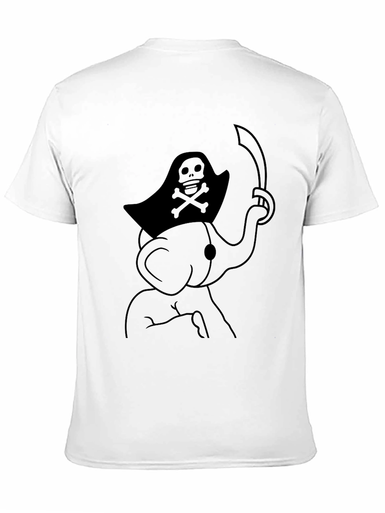 Pirate Elephant Graphic Tee - Mens Black T-Shirt