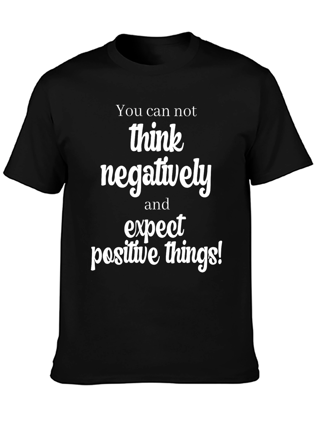 Positive Thinking T-Shirt - Mens Black Tee