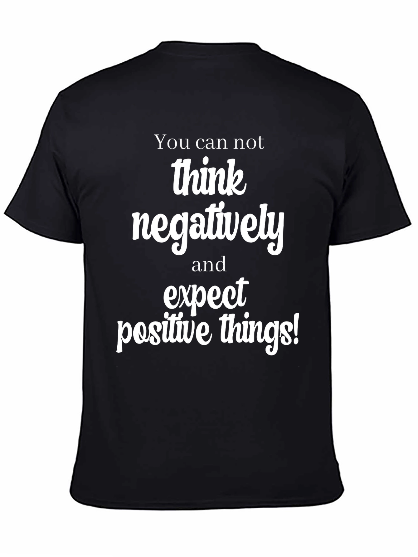 Positive Thinking T-Shirt - Mens Black Tee
