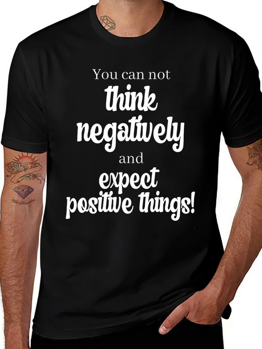 Positive Thinking T-Shirt - Mens Black Tee
