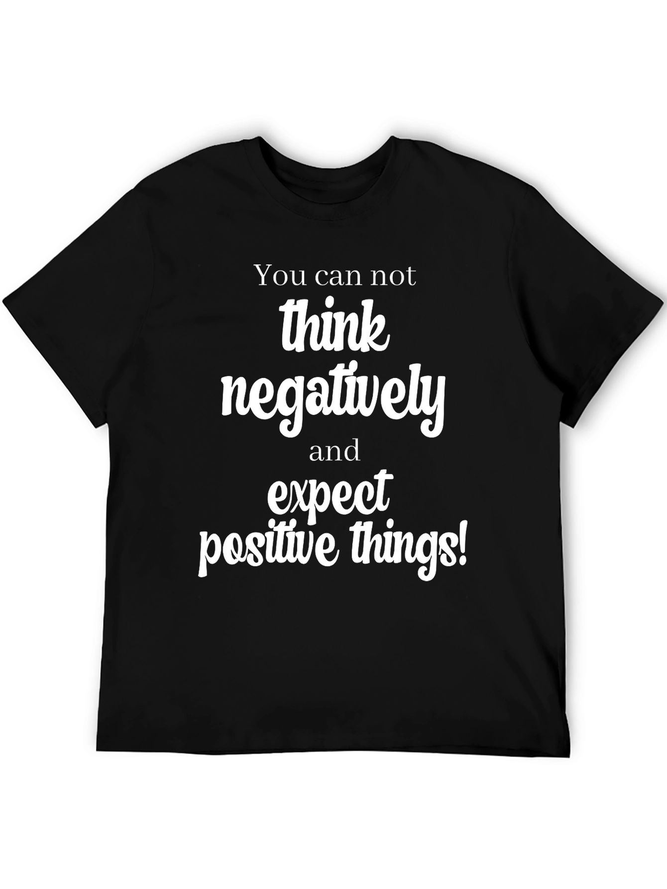 Positive Thinking T-Shirt - Mens Black Tee