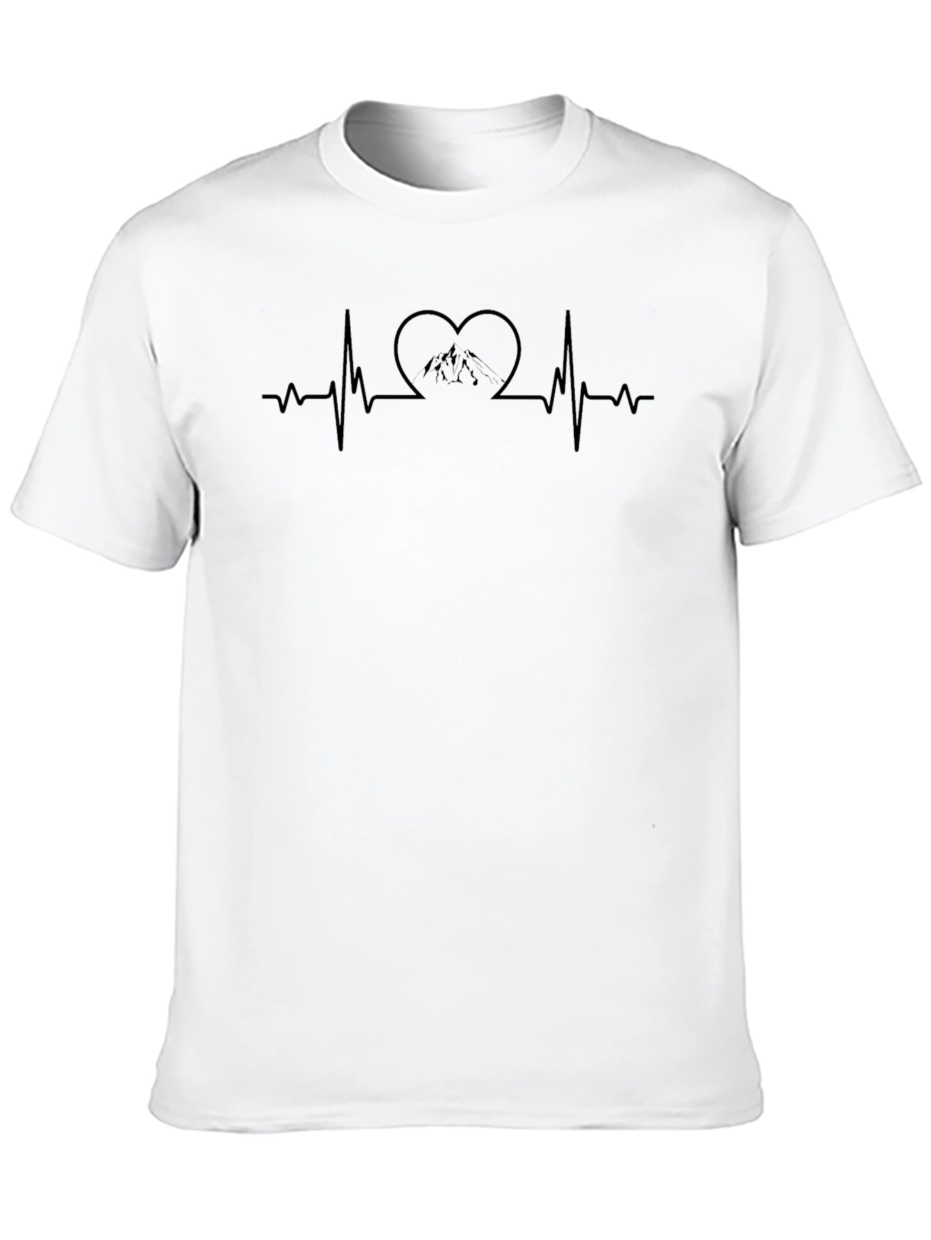 Mountain Heartbeat Tee - Black Crew Neck