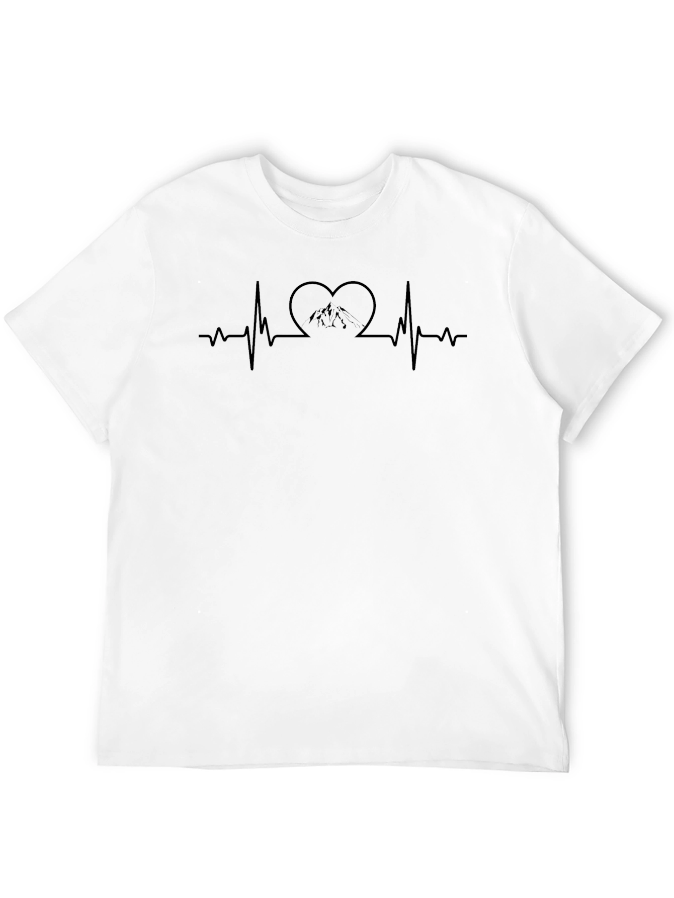 Mountain Heartbeat Tee - Black Crew Neck