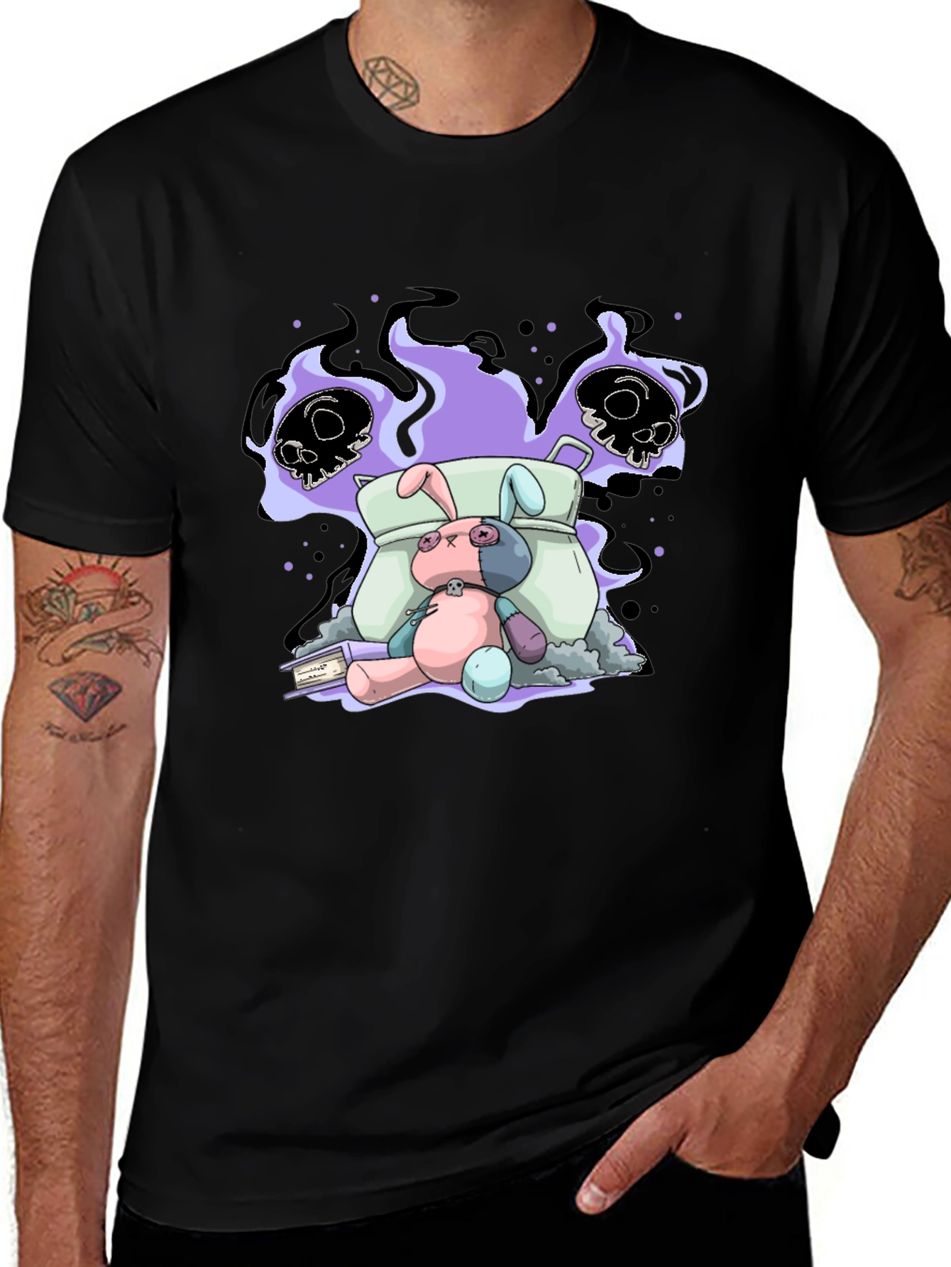 Spooky Bunny Graphic Tee - Unisex Cotton T-Shirt
