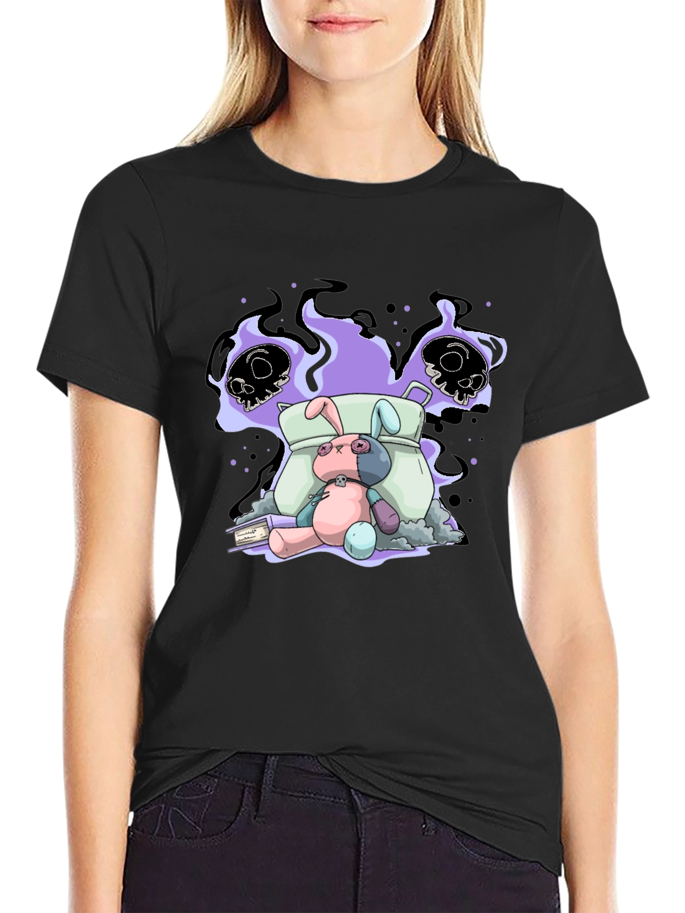 Spooky Bunny Graphic Tee - Unisex Cotton T-Shirt