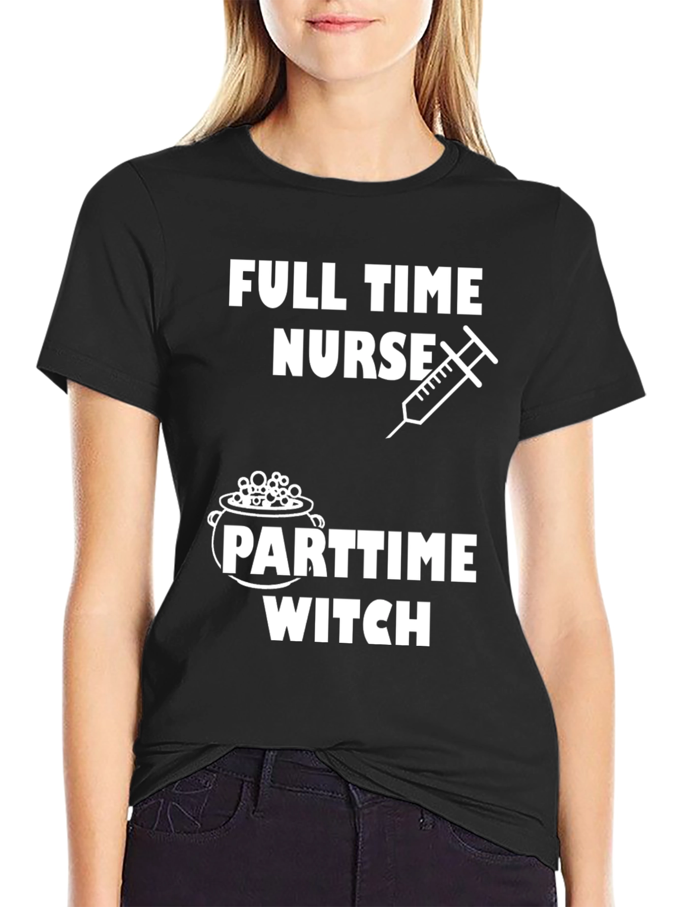 Full Time Nurse Part Time Witch Graphic T-Shirt