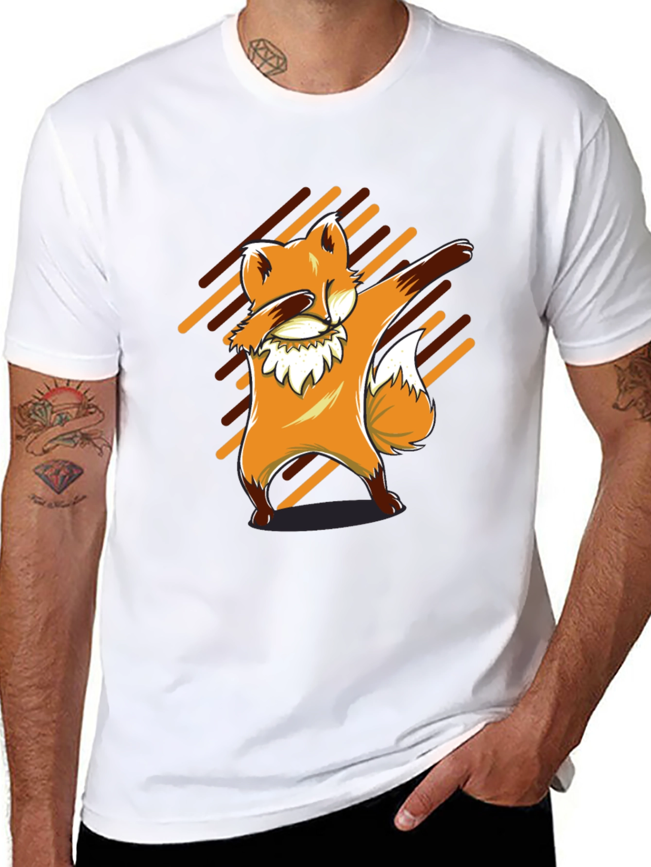 Dabbing Fox Graphic Tee - Unique Animal Design