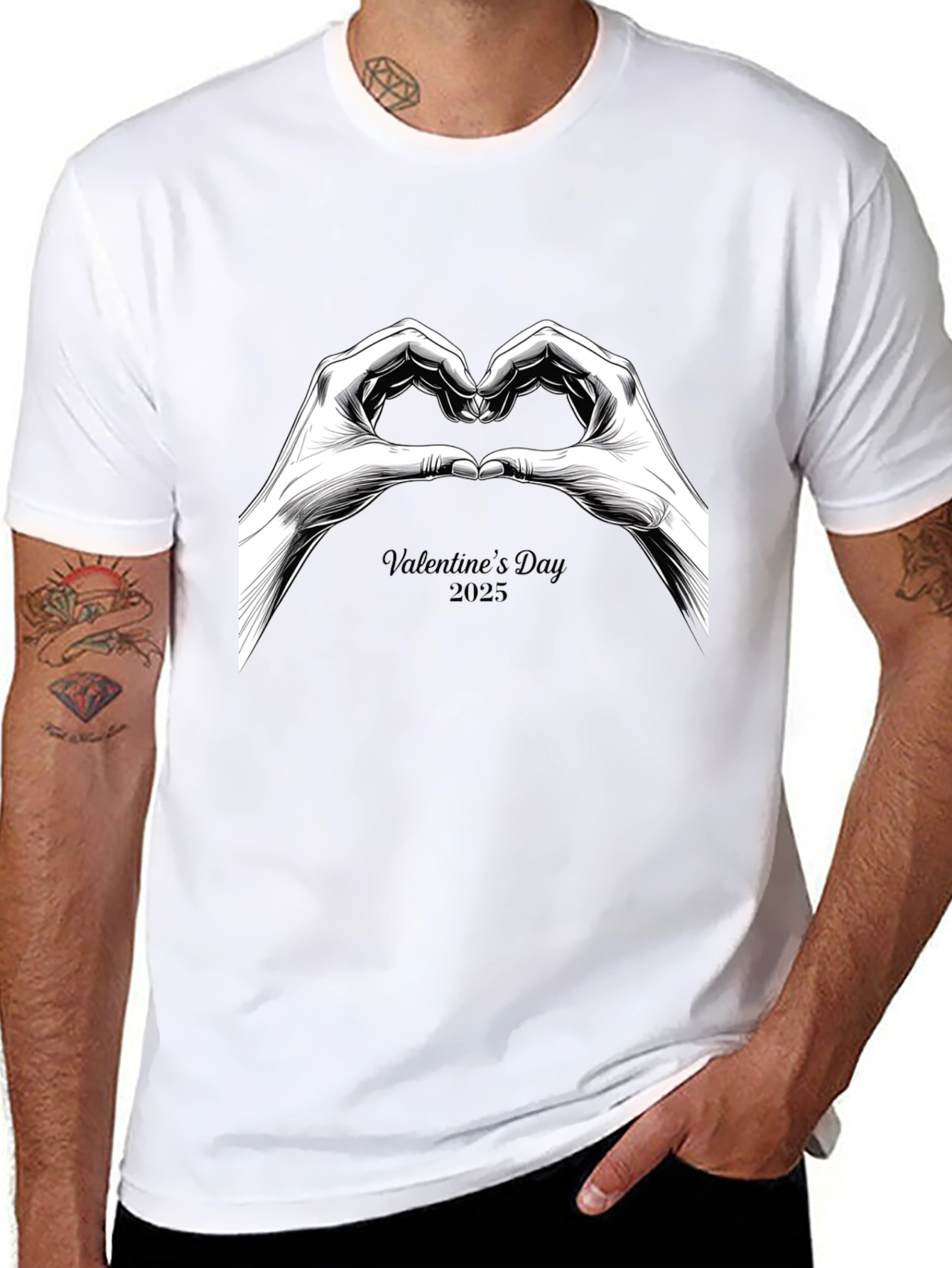 Valentines Day 2025 Heart Hands T-Shirt