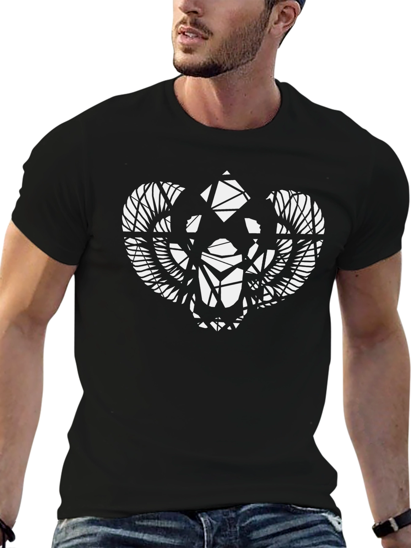 Abstract Scarab Beetle Graphic T-Shirt
