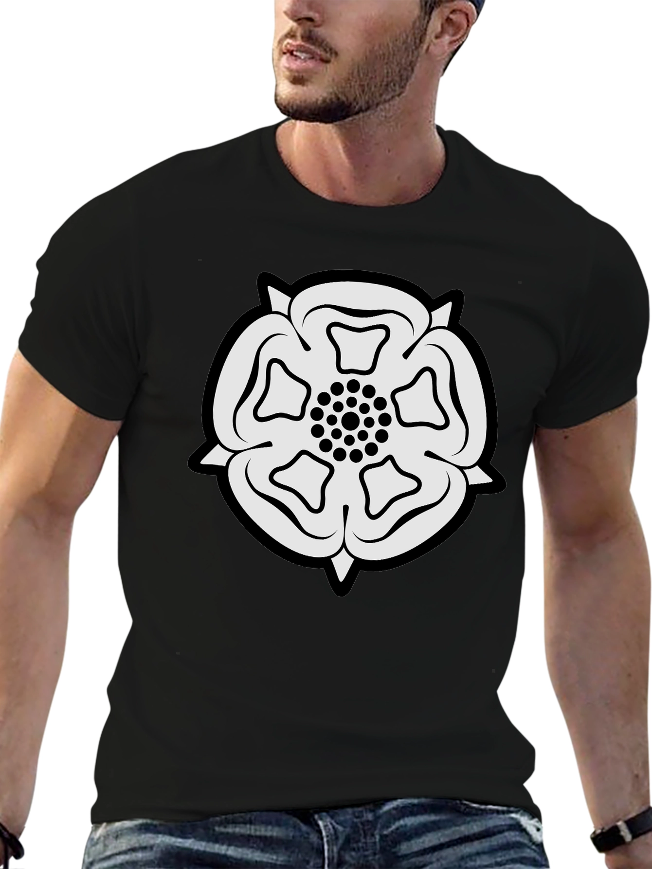 Yorkshire Rose T-Shirt - Classic Black Tee