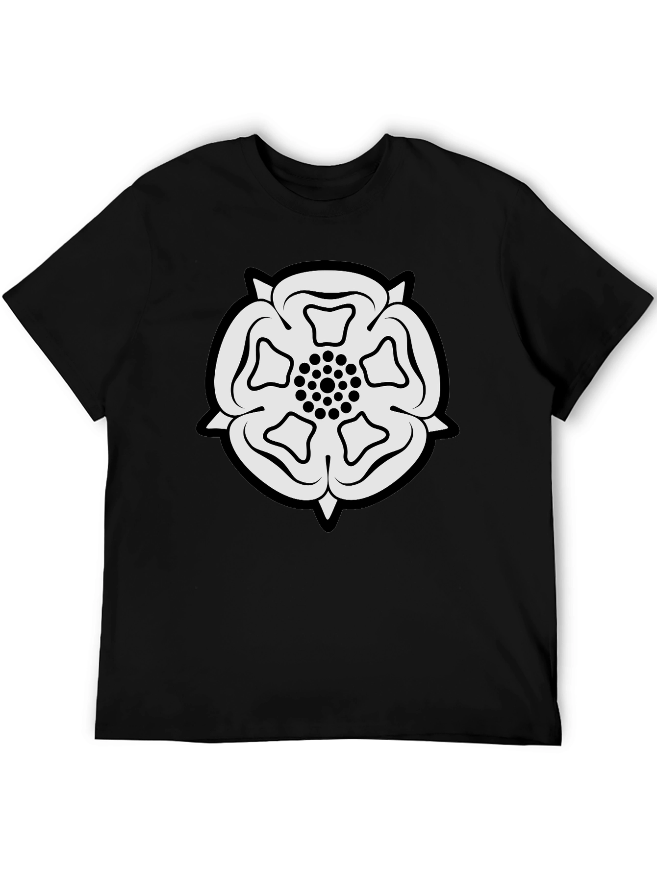Yorkshire Rose T-Shirt - Classic Black Tee
