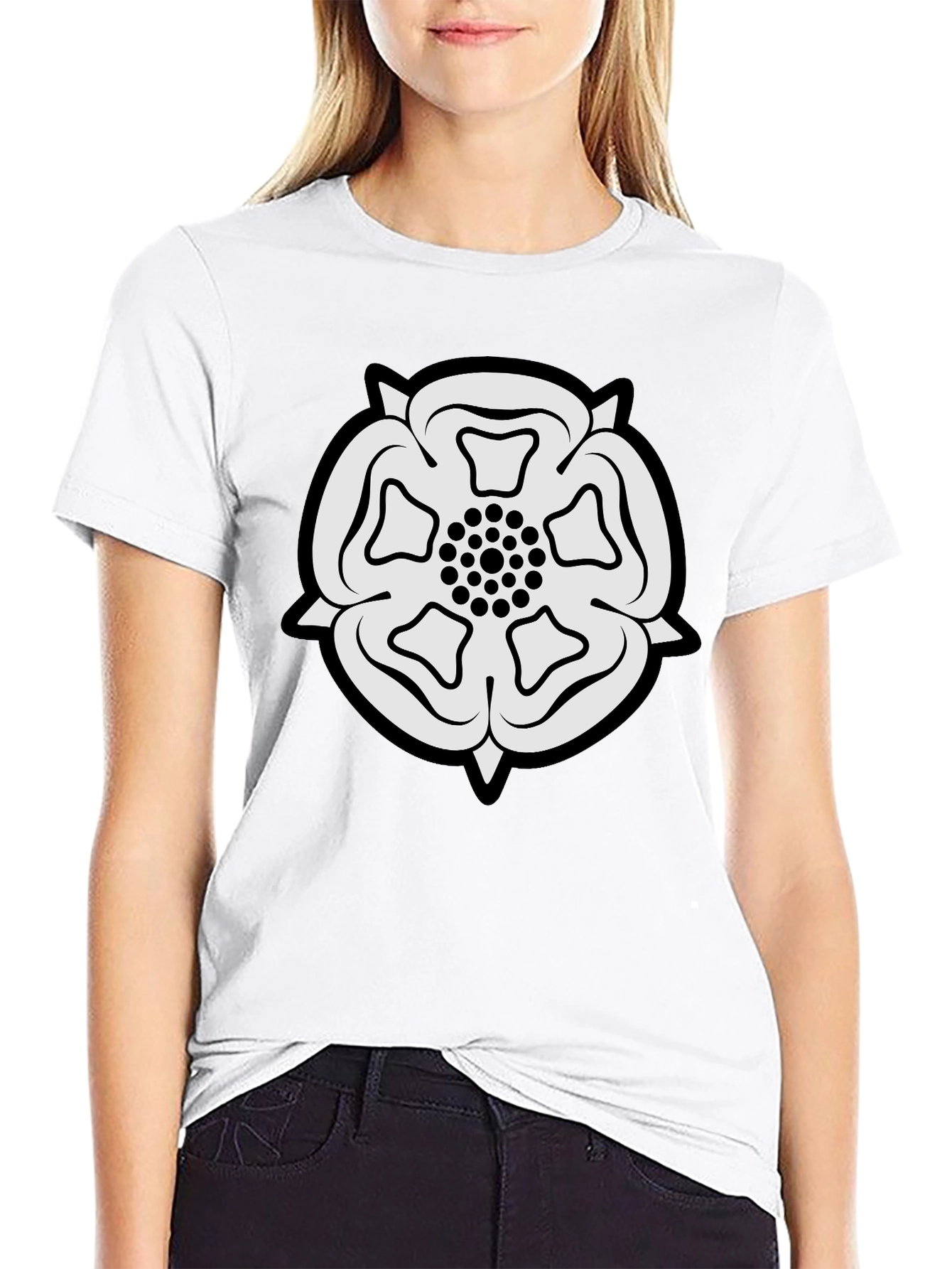 Yorkshire Rose T-Shirt - Classic Black Tee