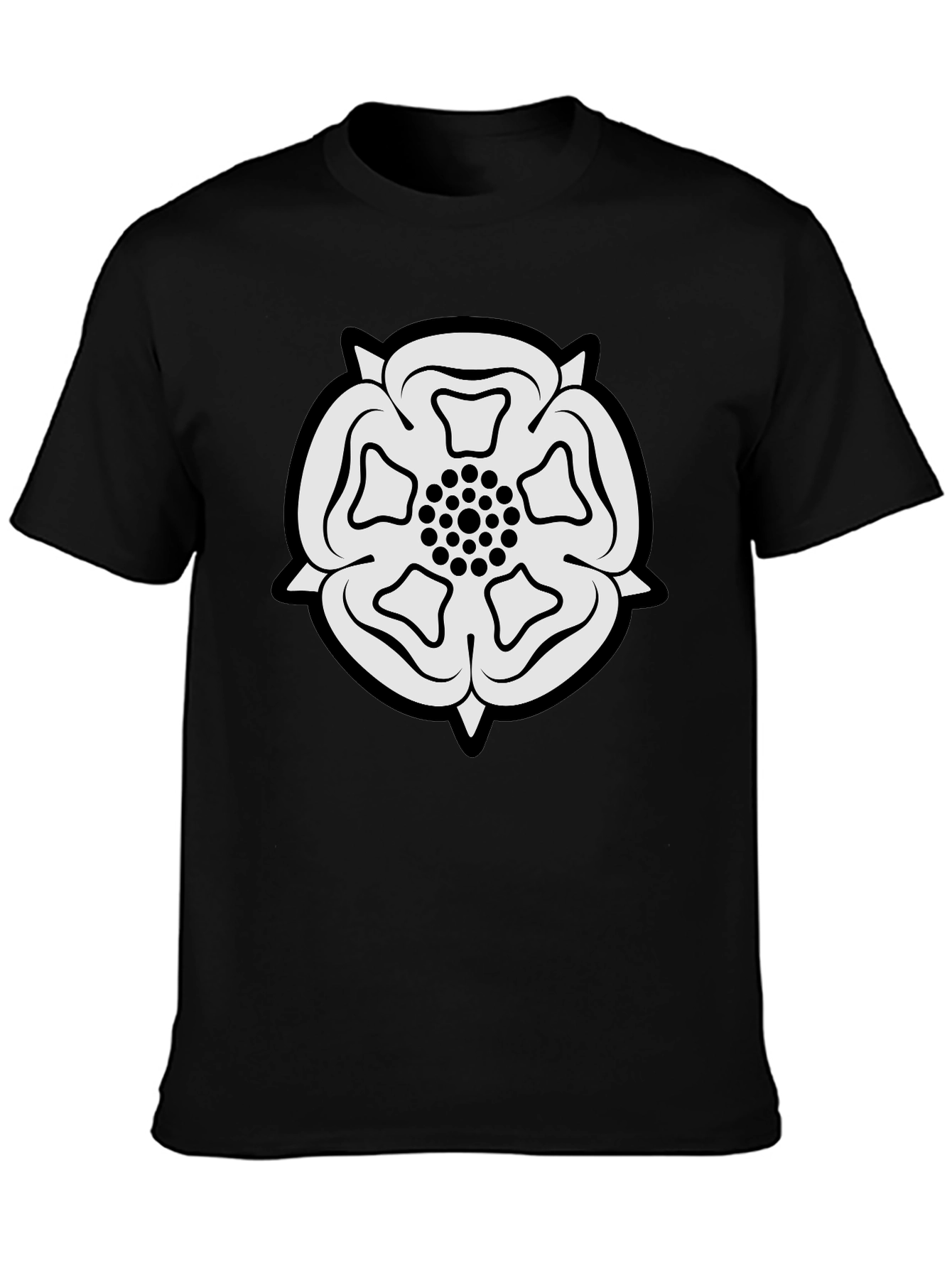 Yorkshire Rose T-Shirt - Classic Black Tee