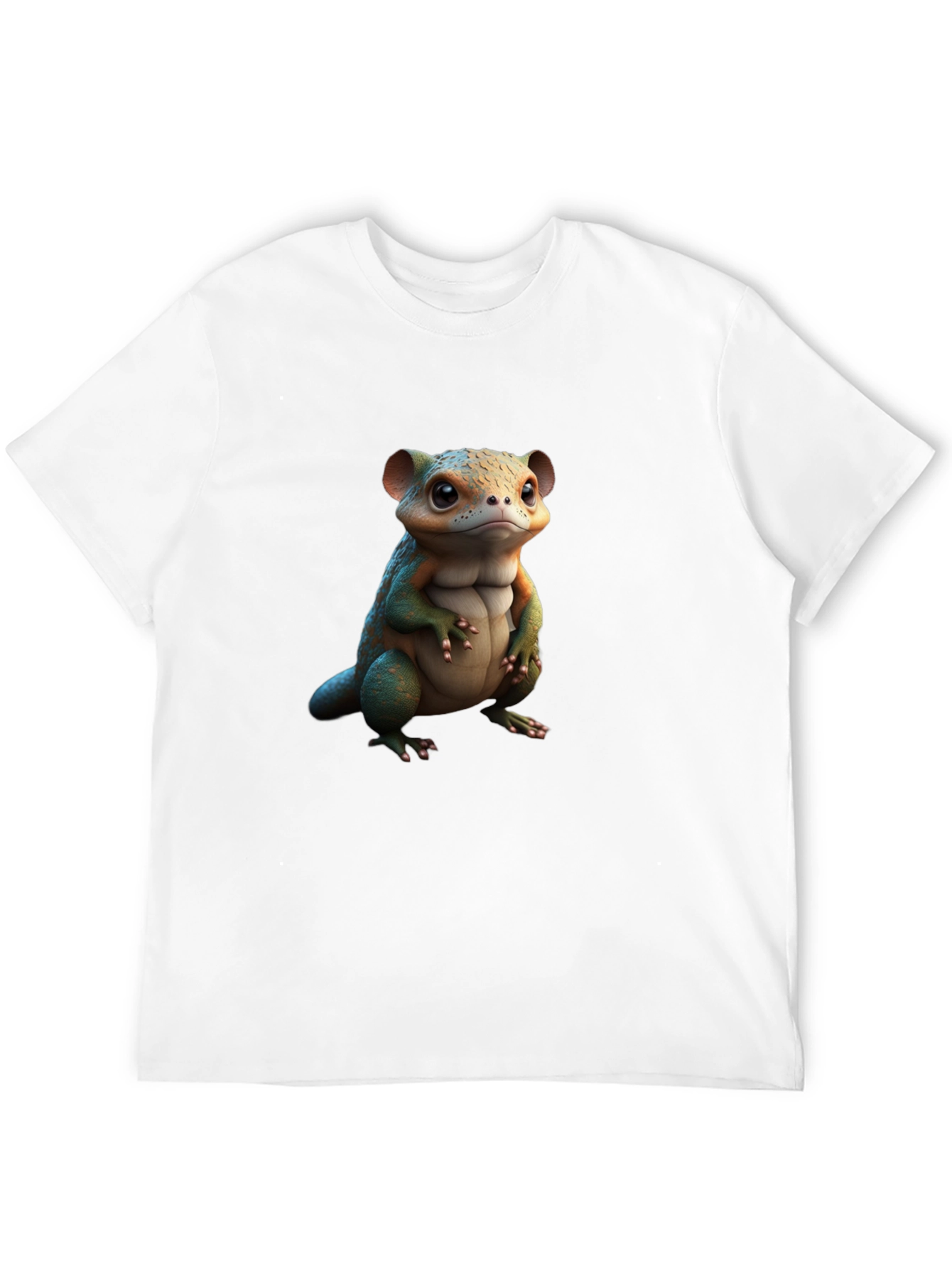 Cute Reptile Graphic Black T-Shirt