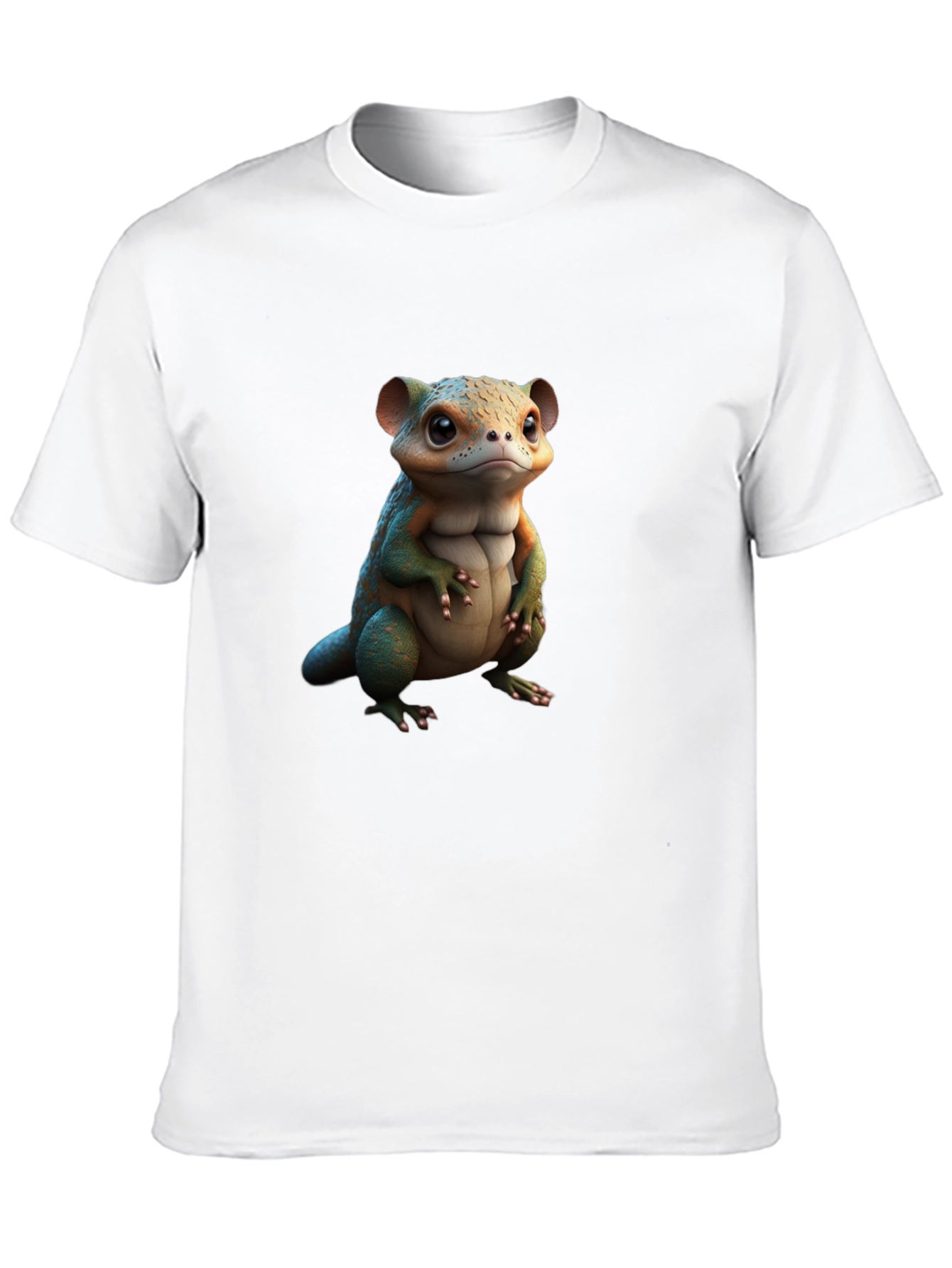 Cute Reptile Graphic Black T-Shirt
