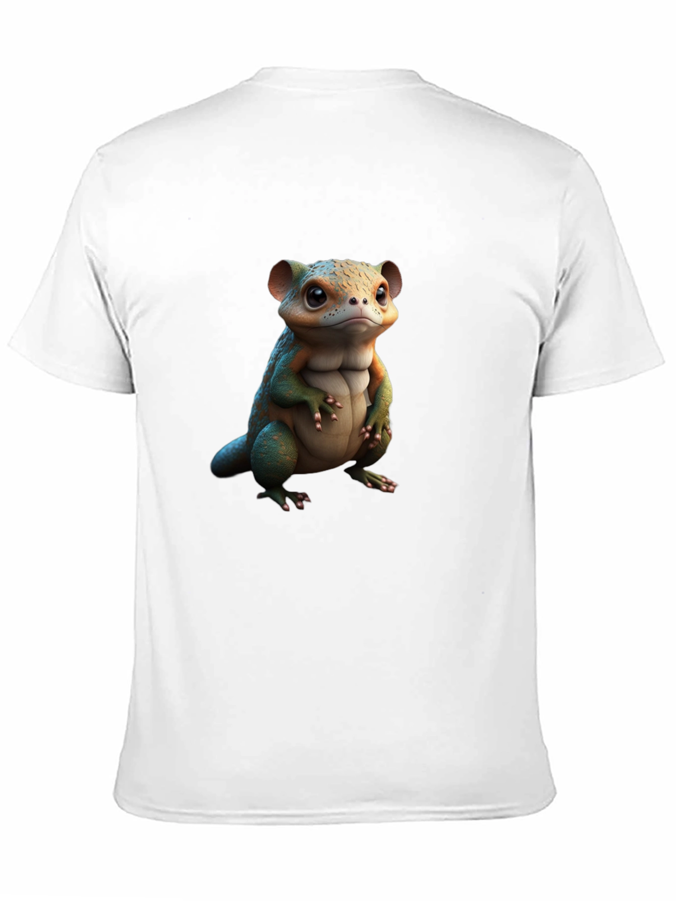 Cute Reptile Graphic Black T-Shirt