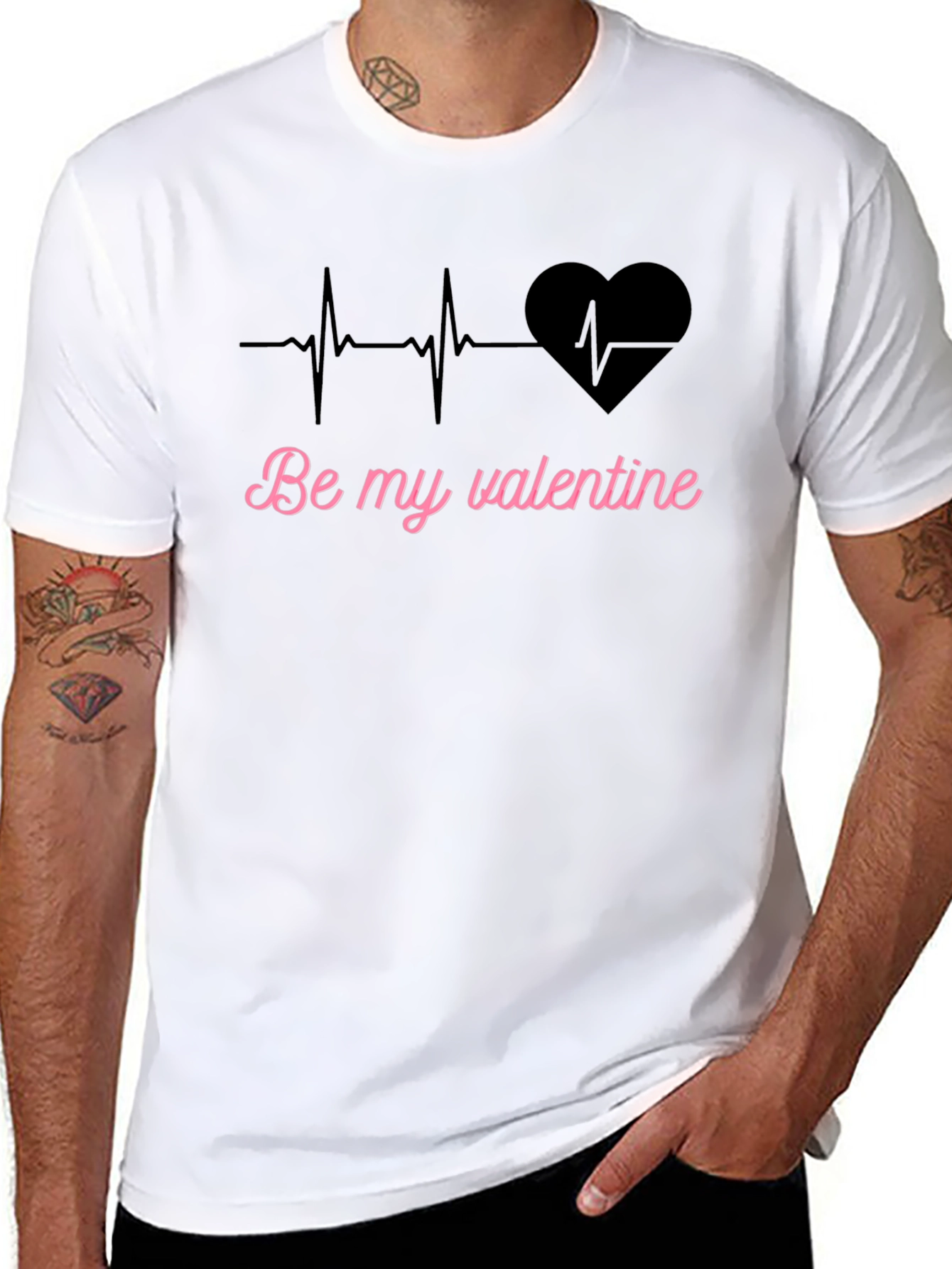 Be My Valentine Heartbeat Graphic Tee
