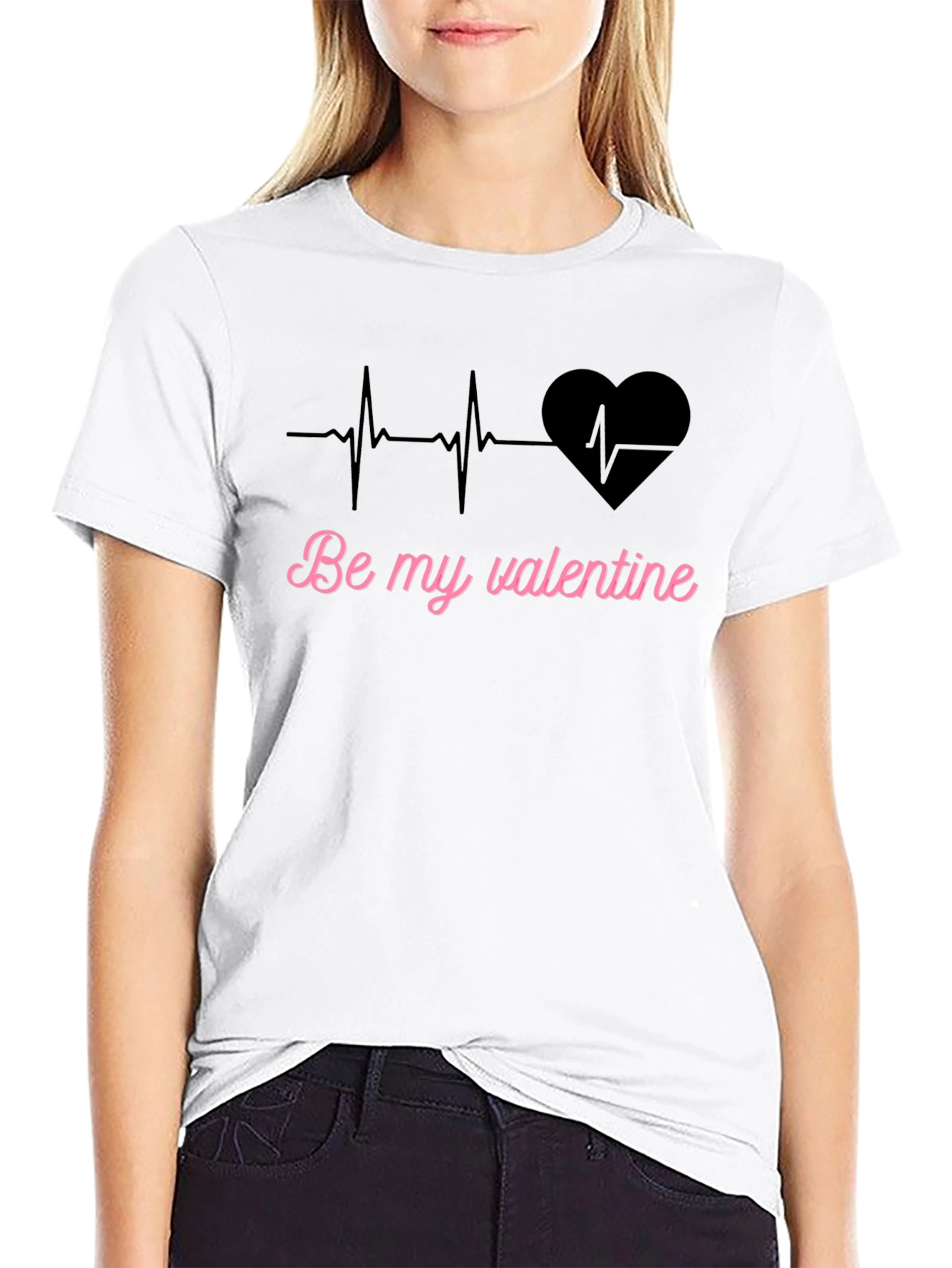Be My Valentine Heartbeat Graphic Tee