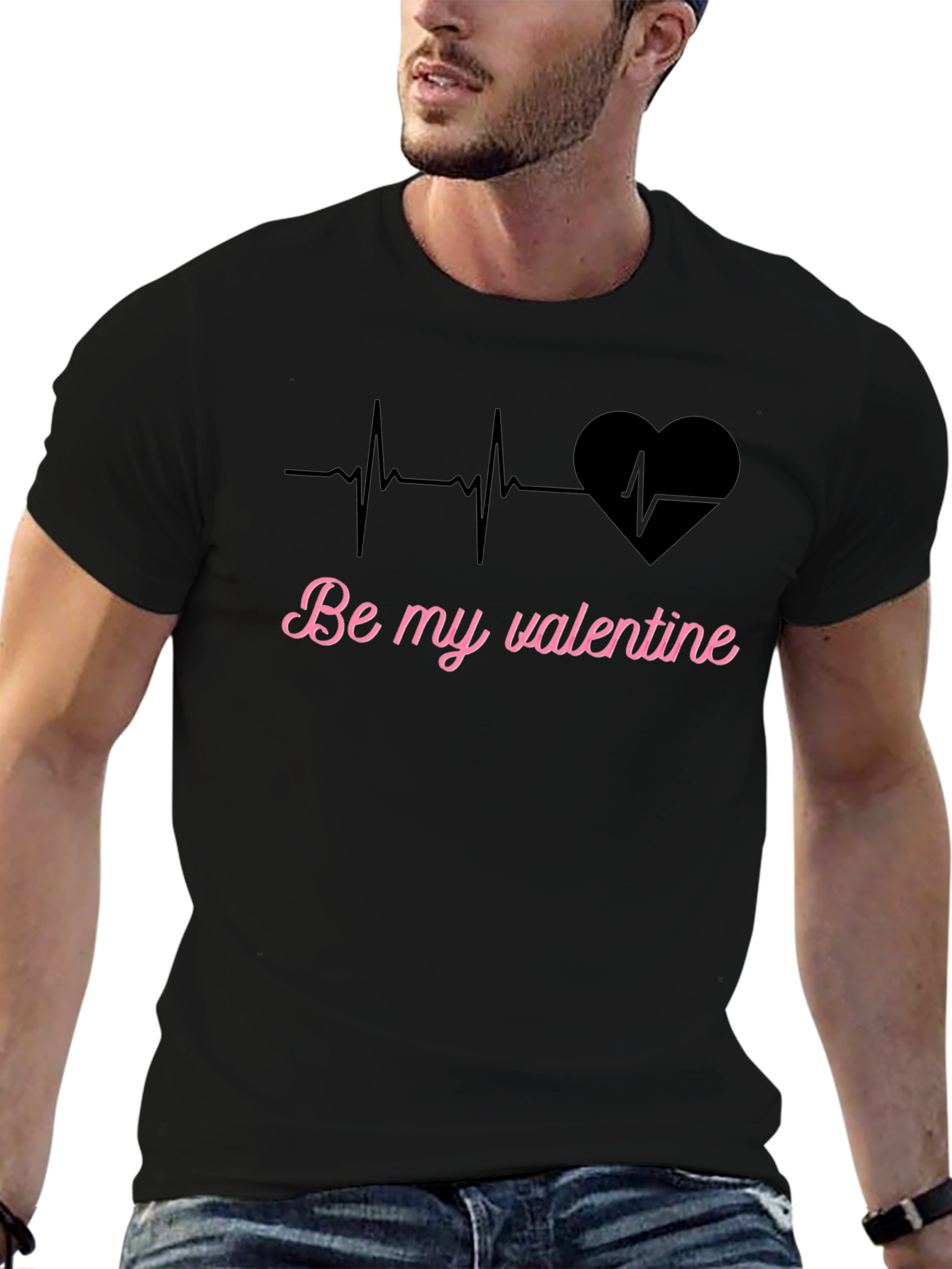 Be My Valentine Heartbeat Graphic Tee