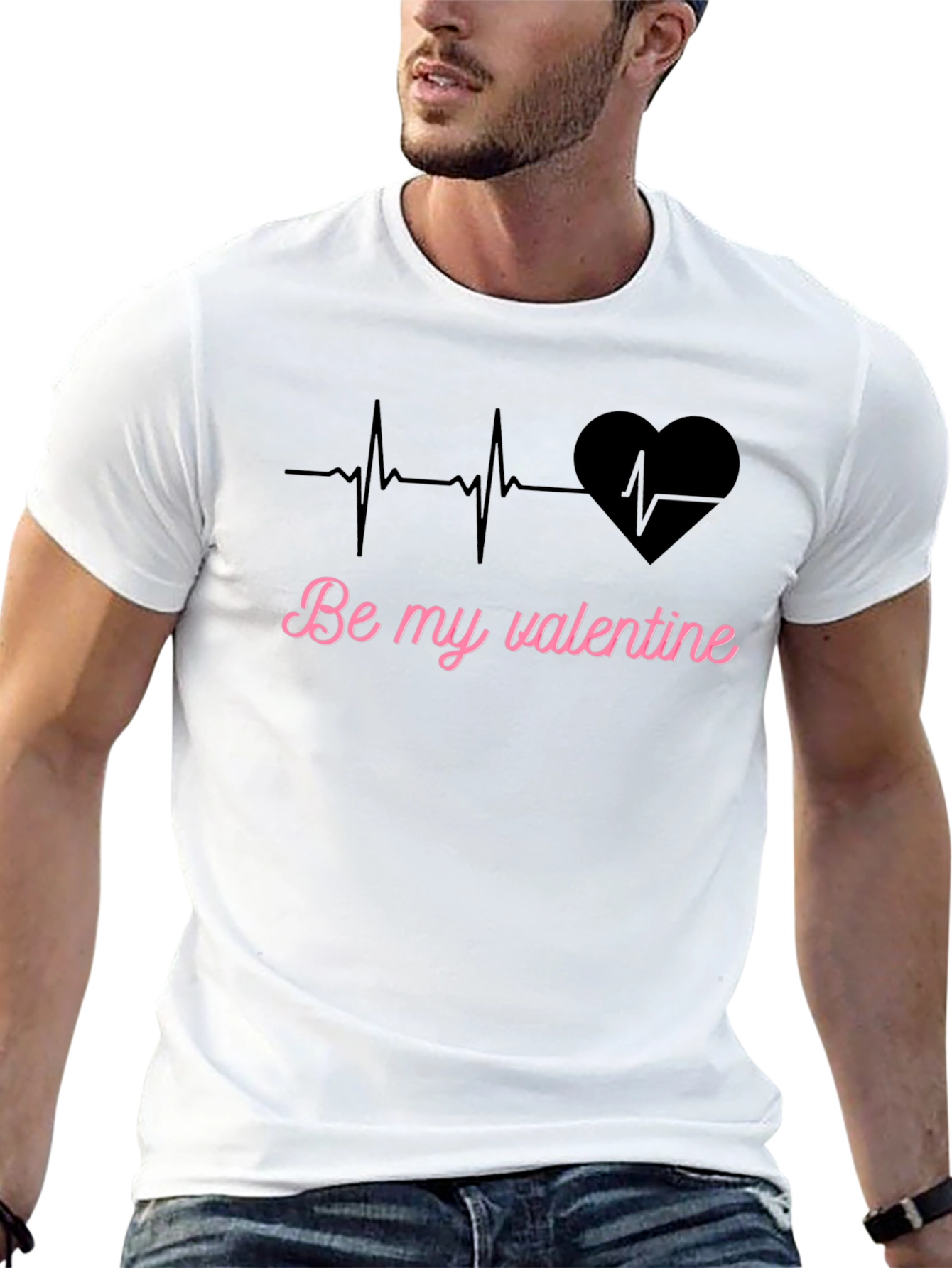 Be My Valentine Heartbeat Graphic Tee