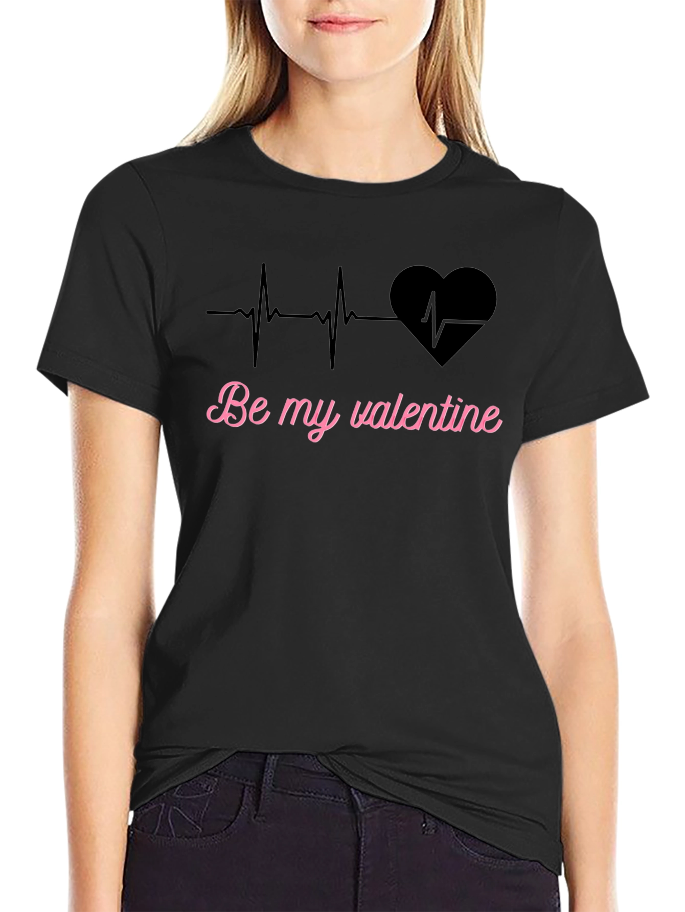 Be My Valentine Heartbeat Graphic Tee