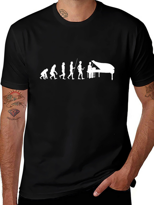 Piano Evolution Black T-Shirt