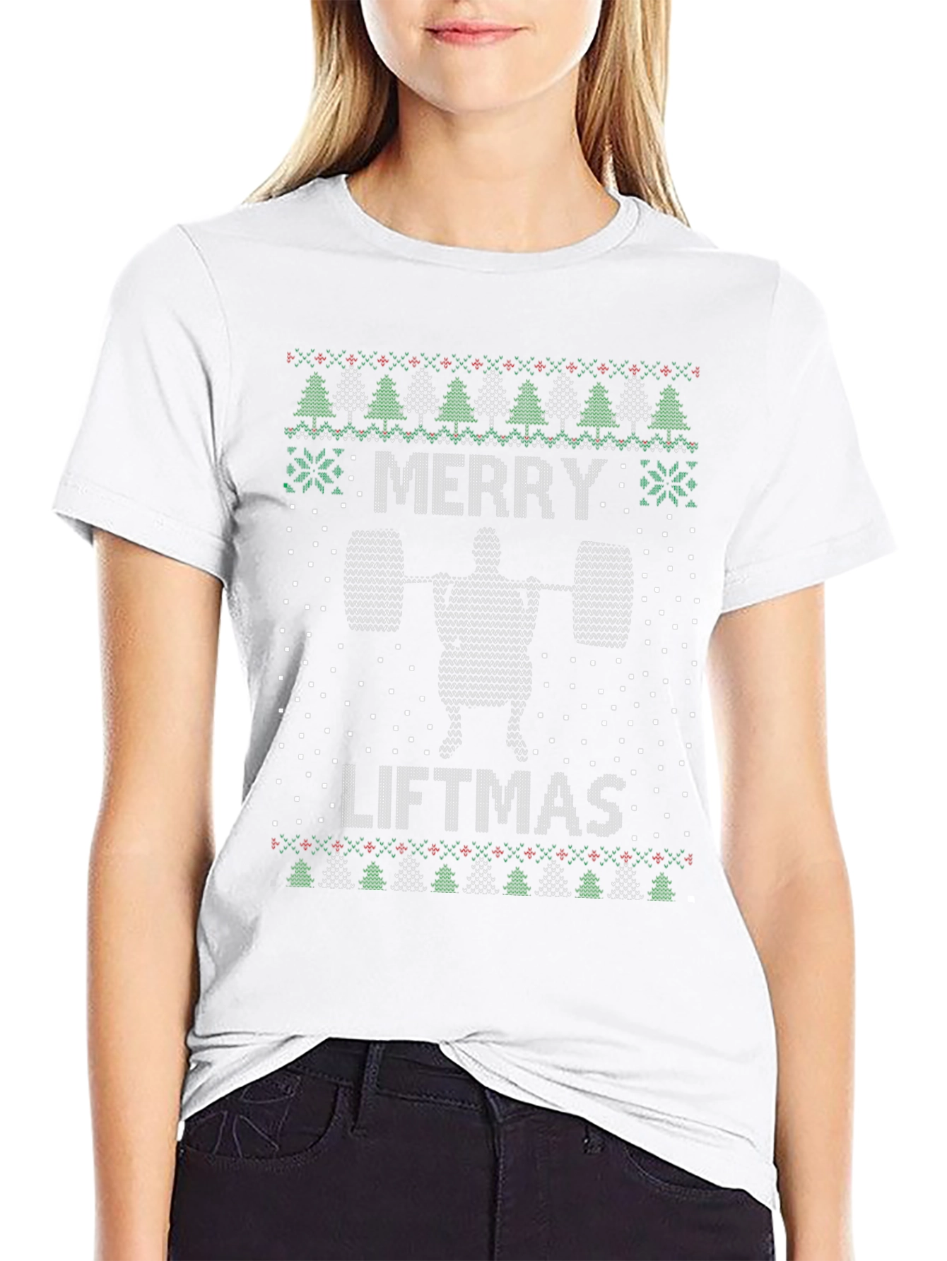 Merry Liftmas Ugly Christmas Sweater Workout T-Shirt