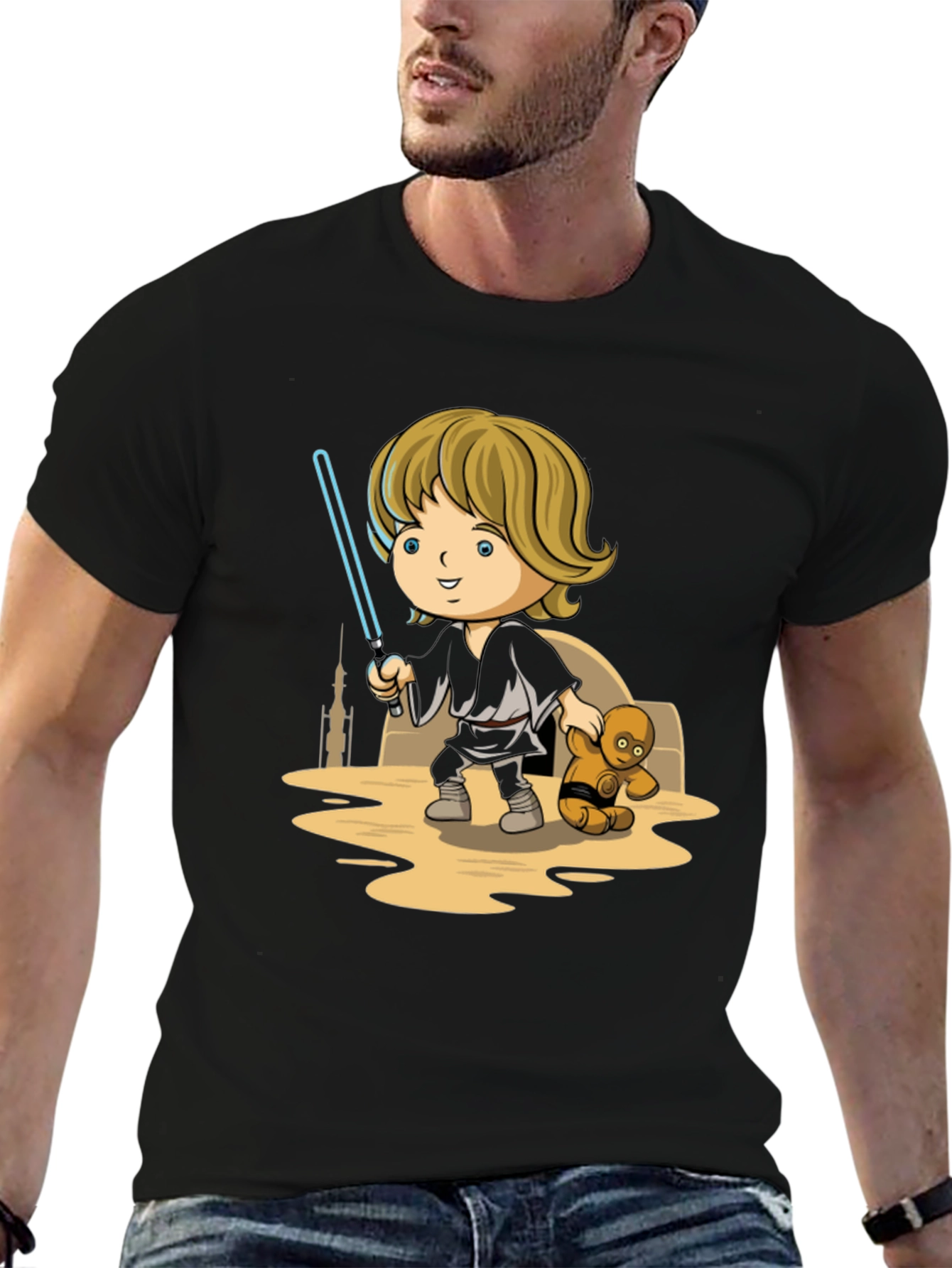 Star Wars Luke Skywalker Cartoon T-Shirt