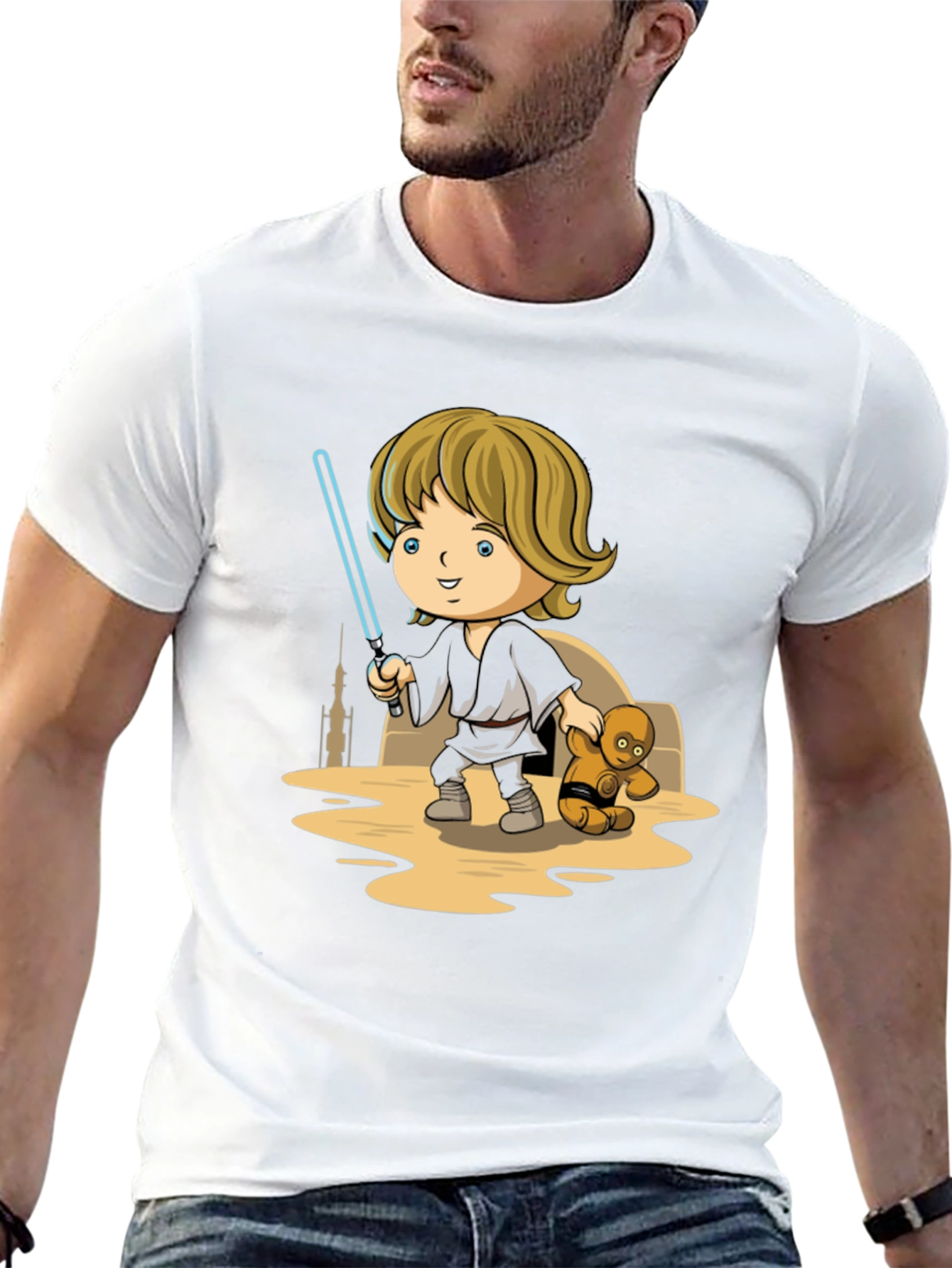 Star Wars Luke Skywalker Cartoon T-Shirt