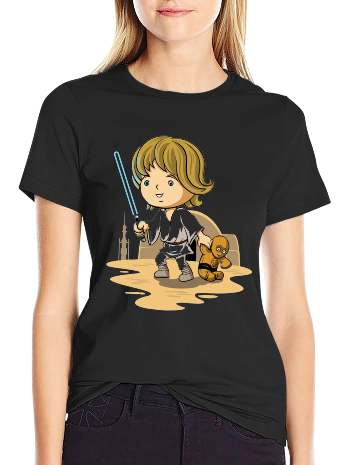 Star Wars Luke Skywalker Cartoon T-Shirt