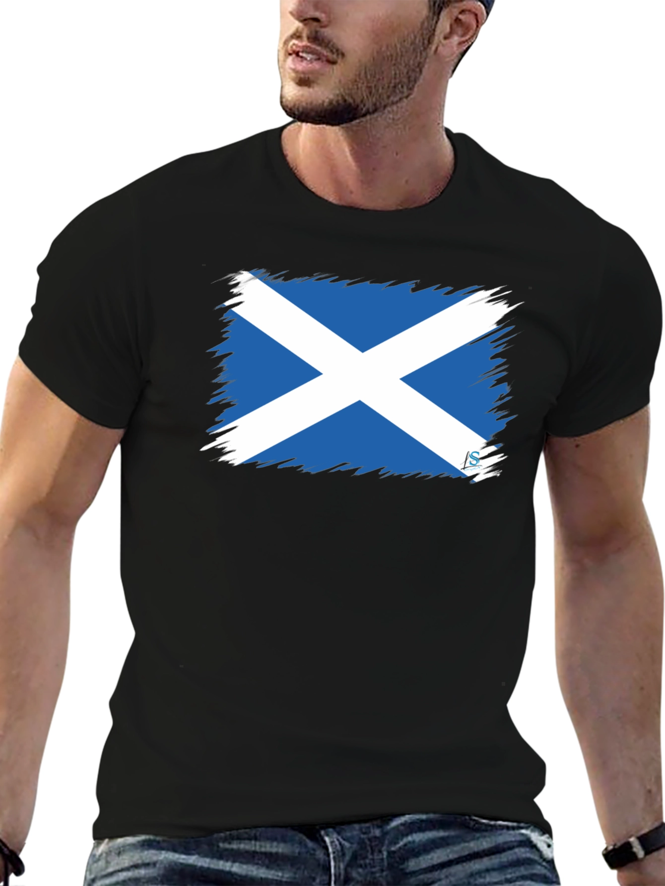 Scotland Flag Brushstroke T-Shirt