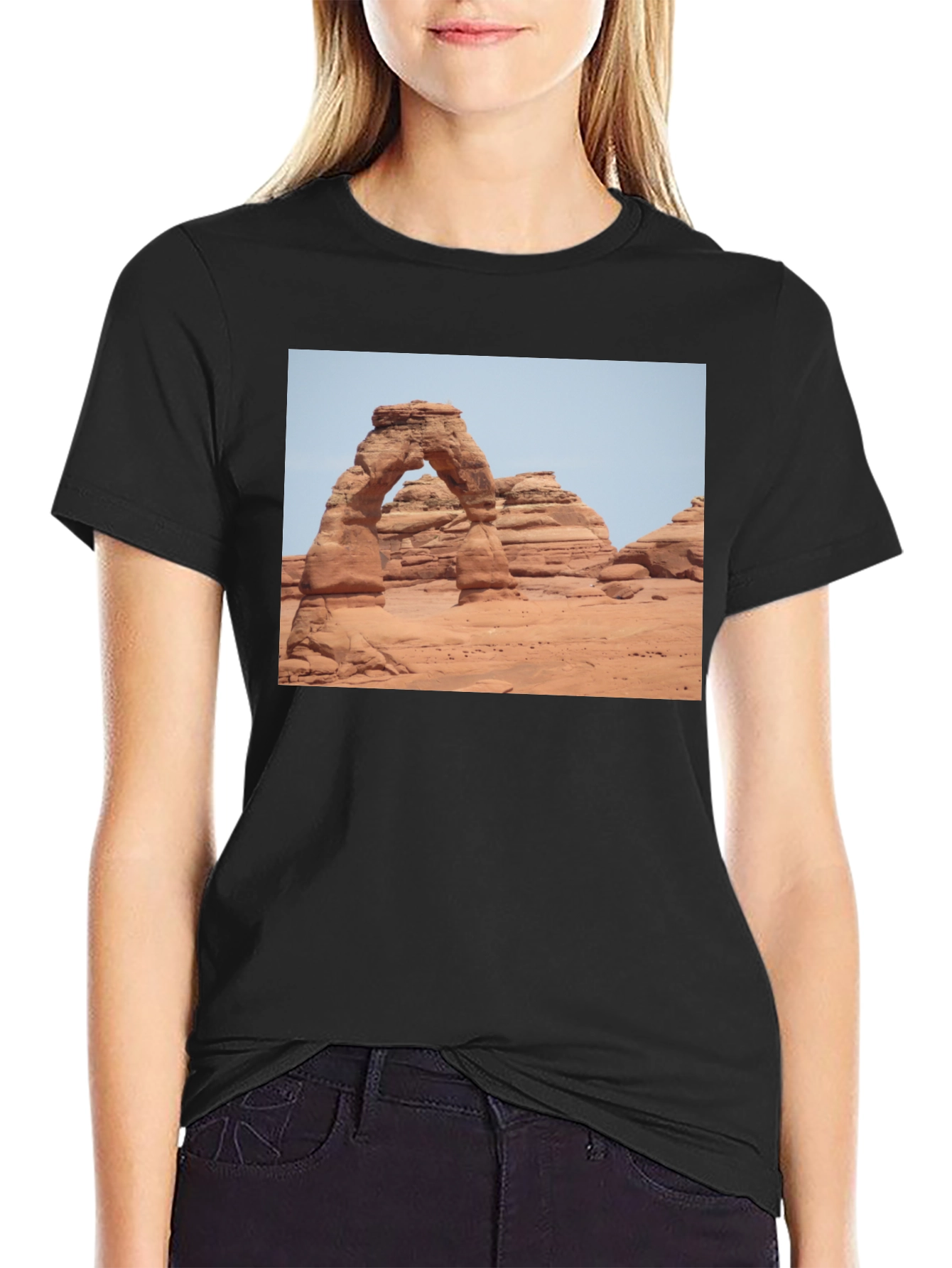 Arches National Park Graphic Tee - Black Cotton Blend
