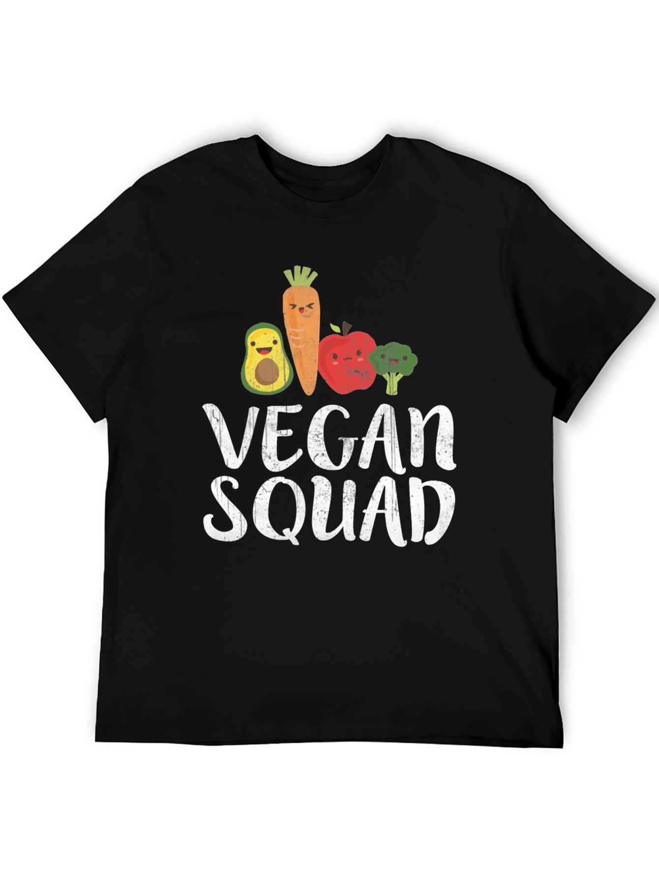 Vegan Squad T-Shirt - Cute Food Cartoon Design
