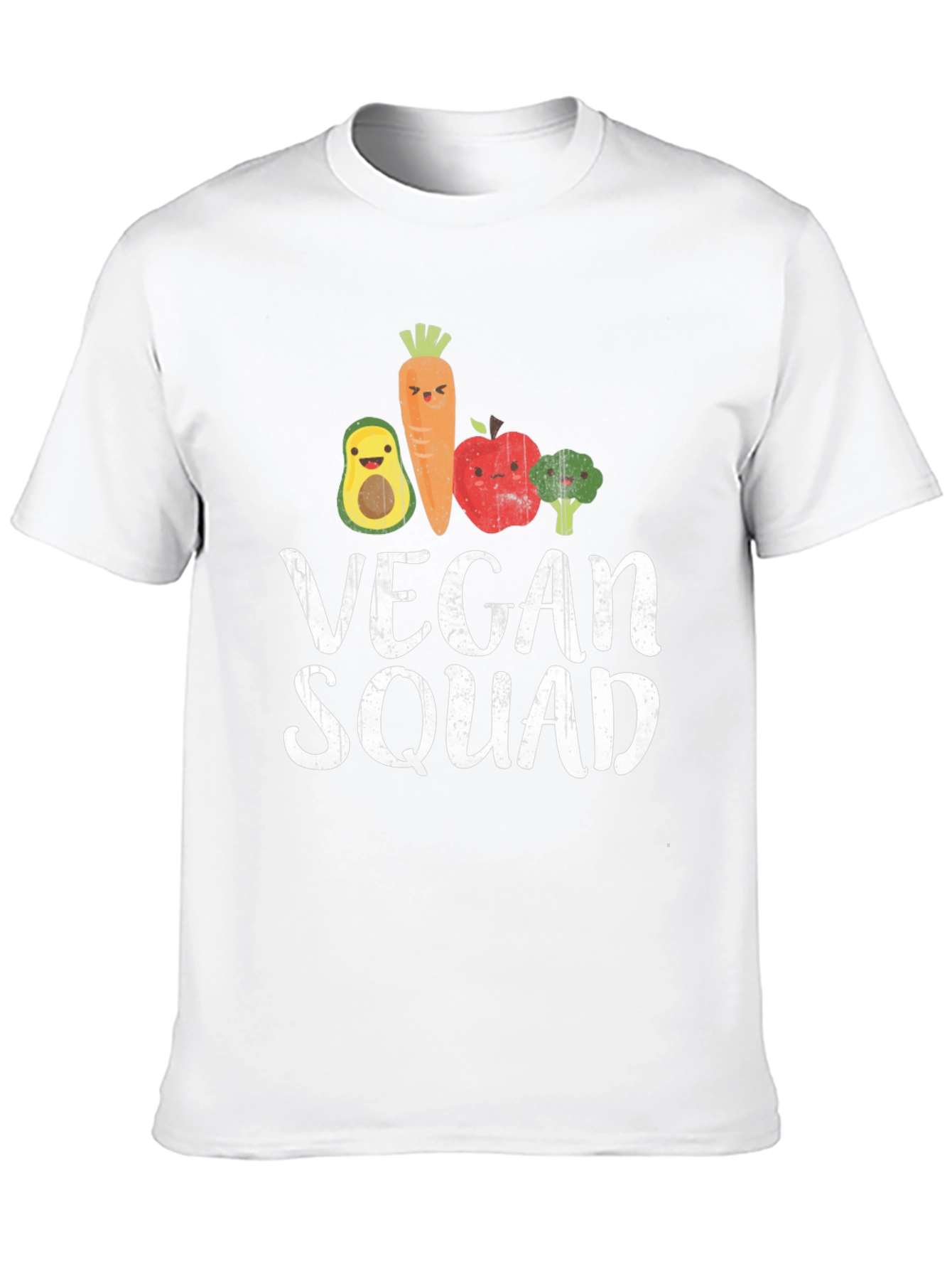 Vegan Squad T-Shirt - Cute Food Cartoon Design