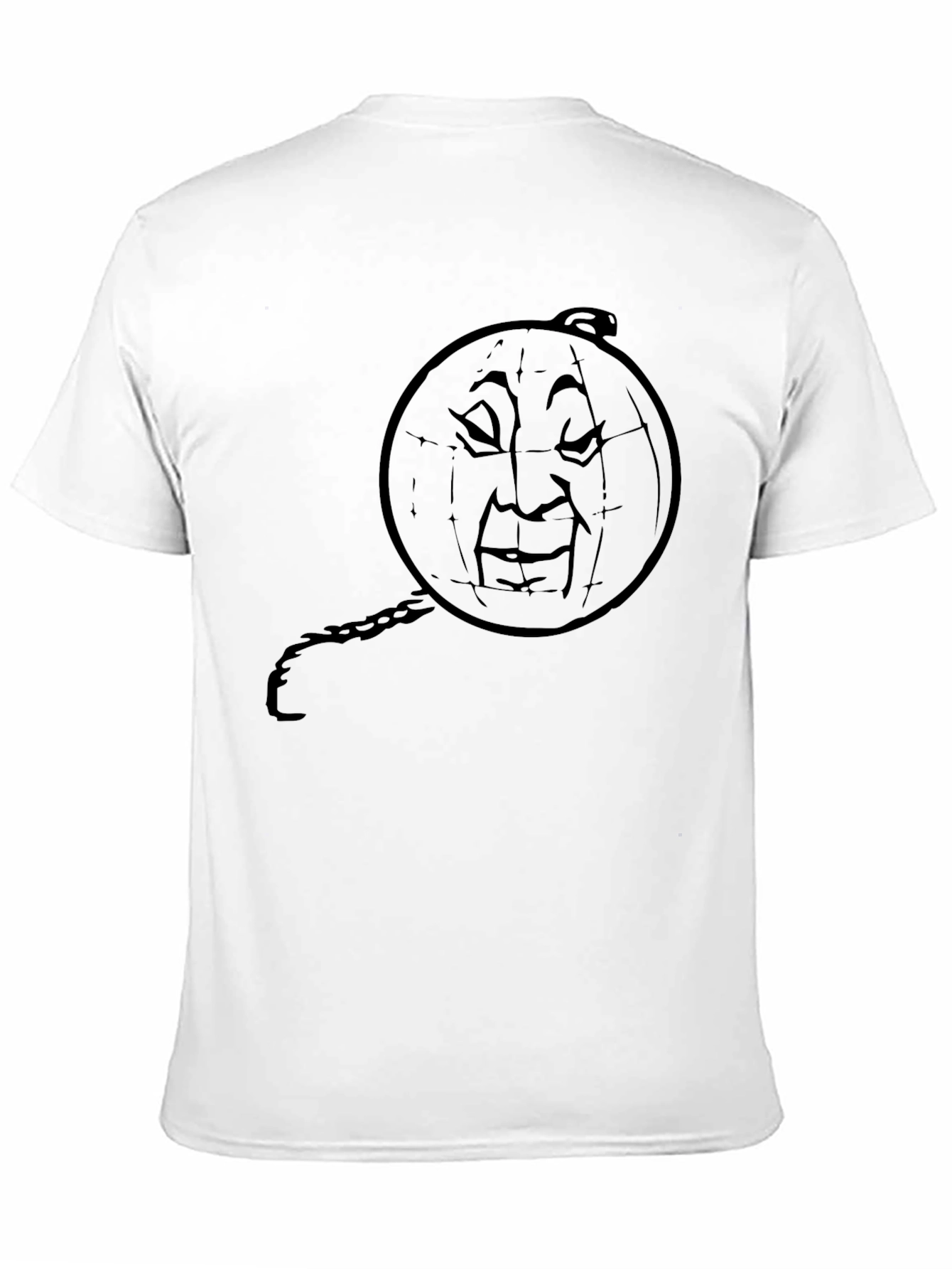 Mens Black T-Shirt - Moon Man Design