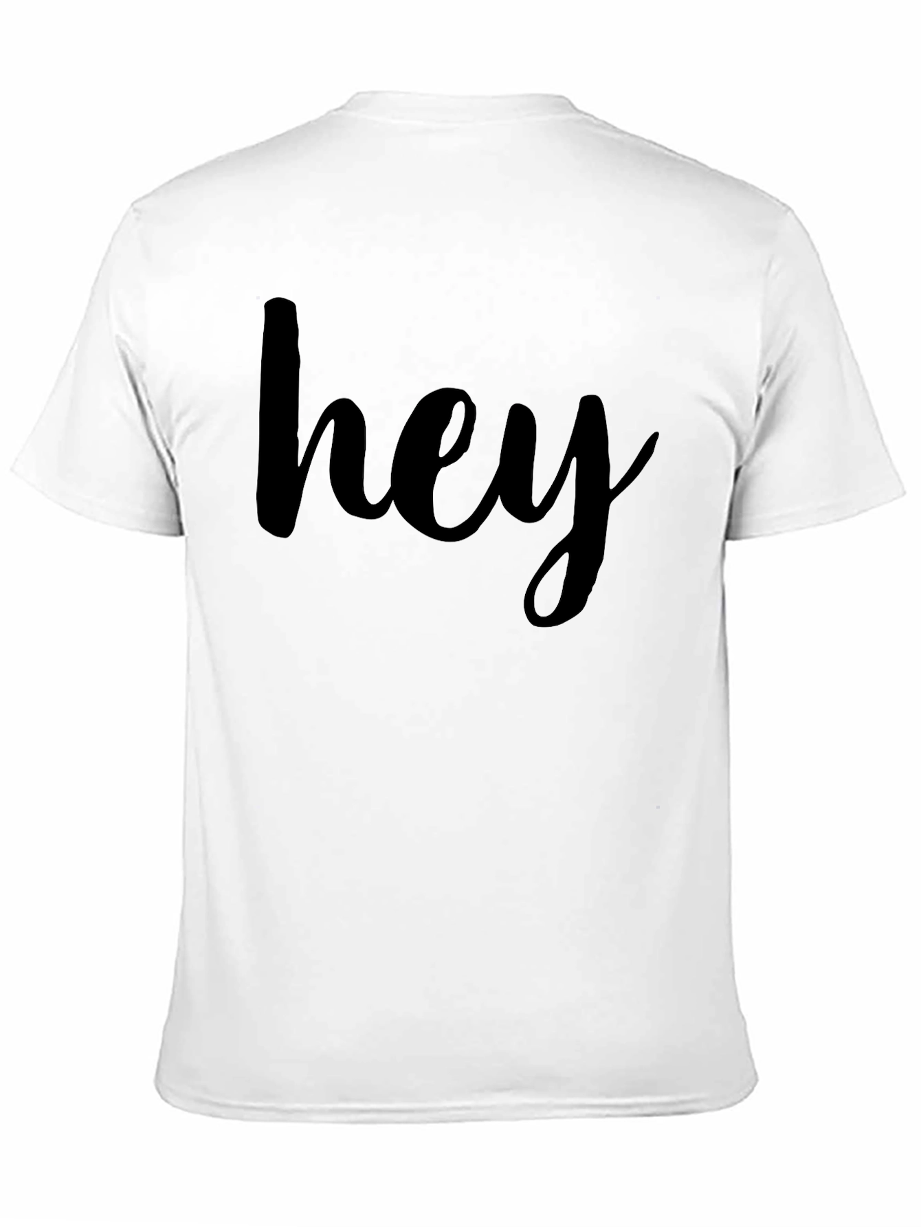 Hey Graphic Tee - Casual Black T-Shirt