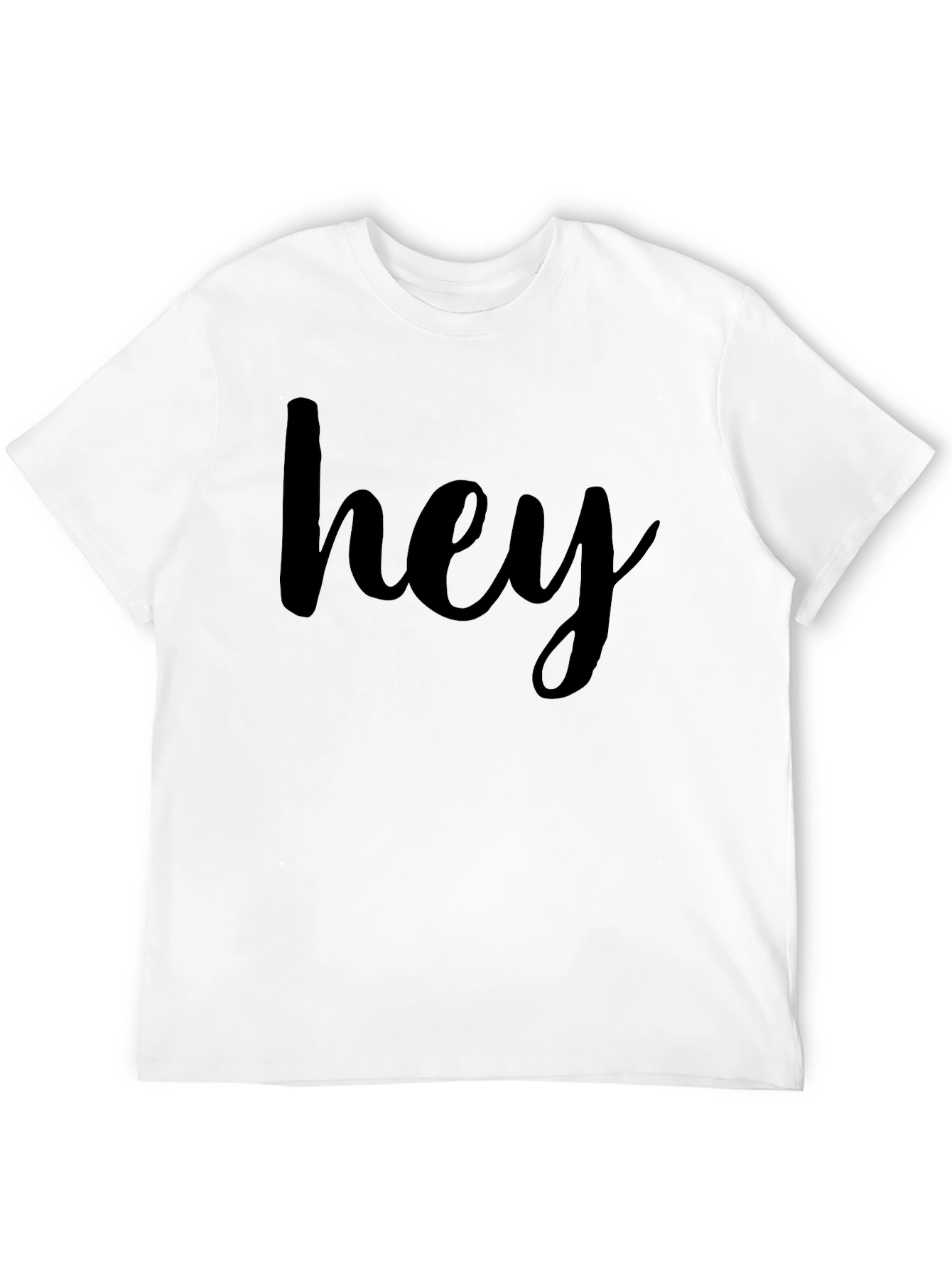 Hey Graphic Tee - Casual Black T-Shirt