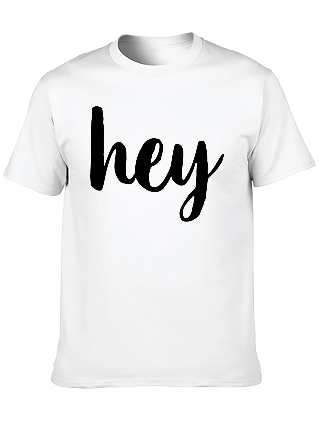 Hey Graphic Tee - Casual Black T-Shirt
