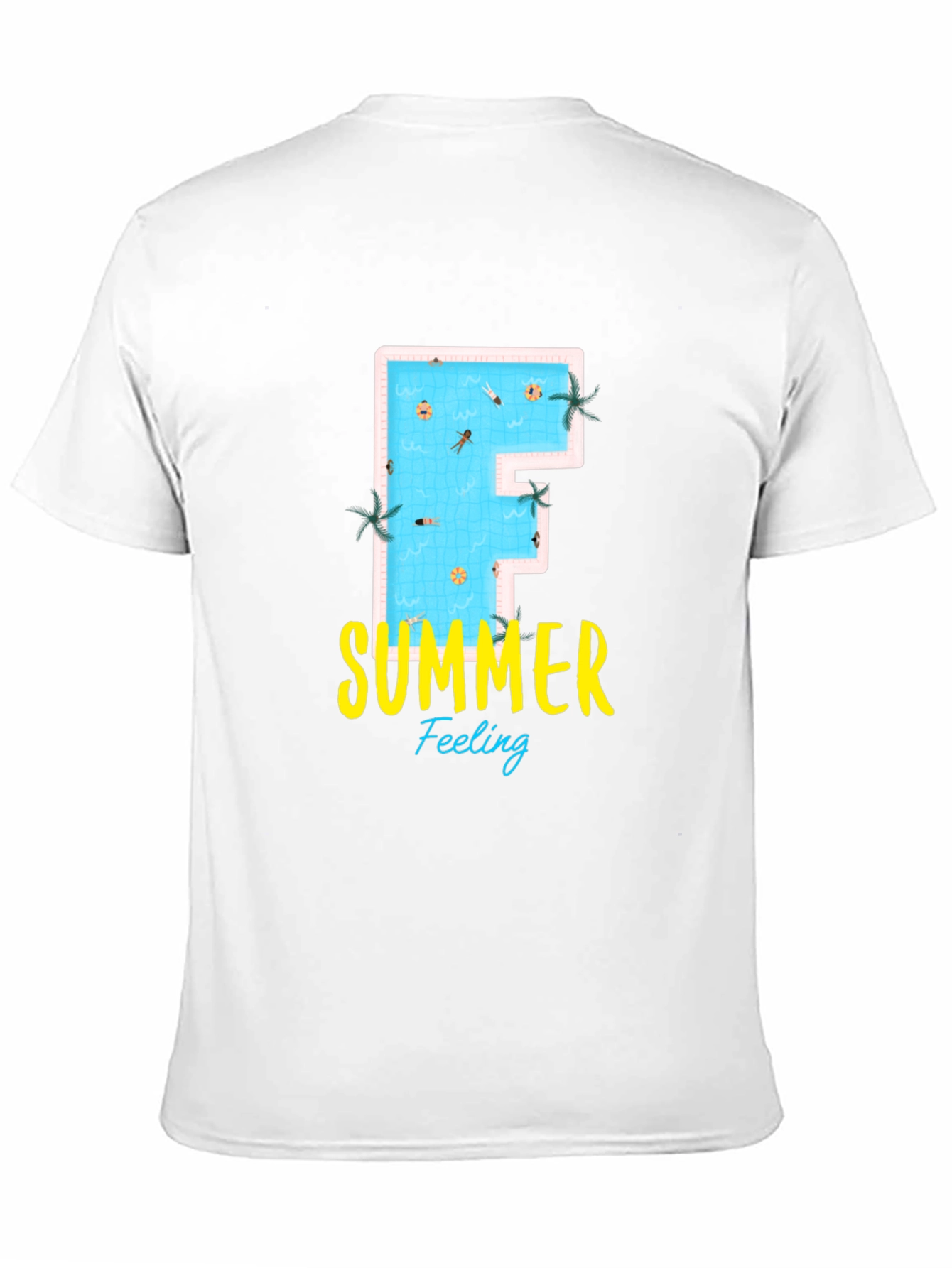 Summer Feeling Graphic Tee - Pool Letter F