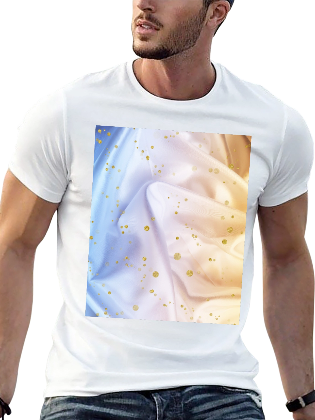 Draped Fabric Graphic Tee - Soft Style