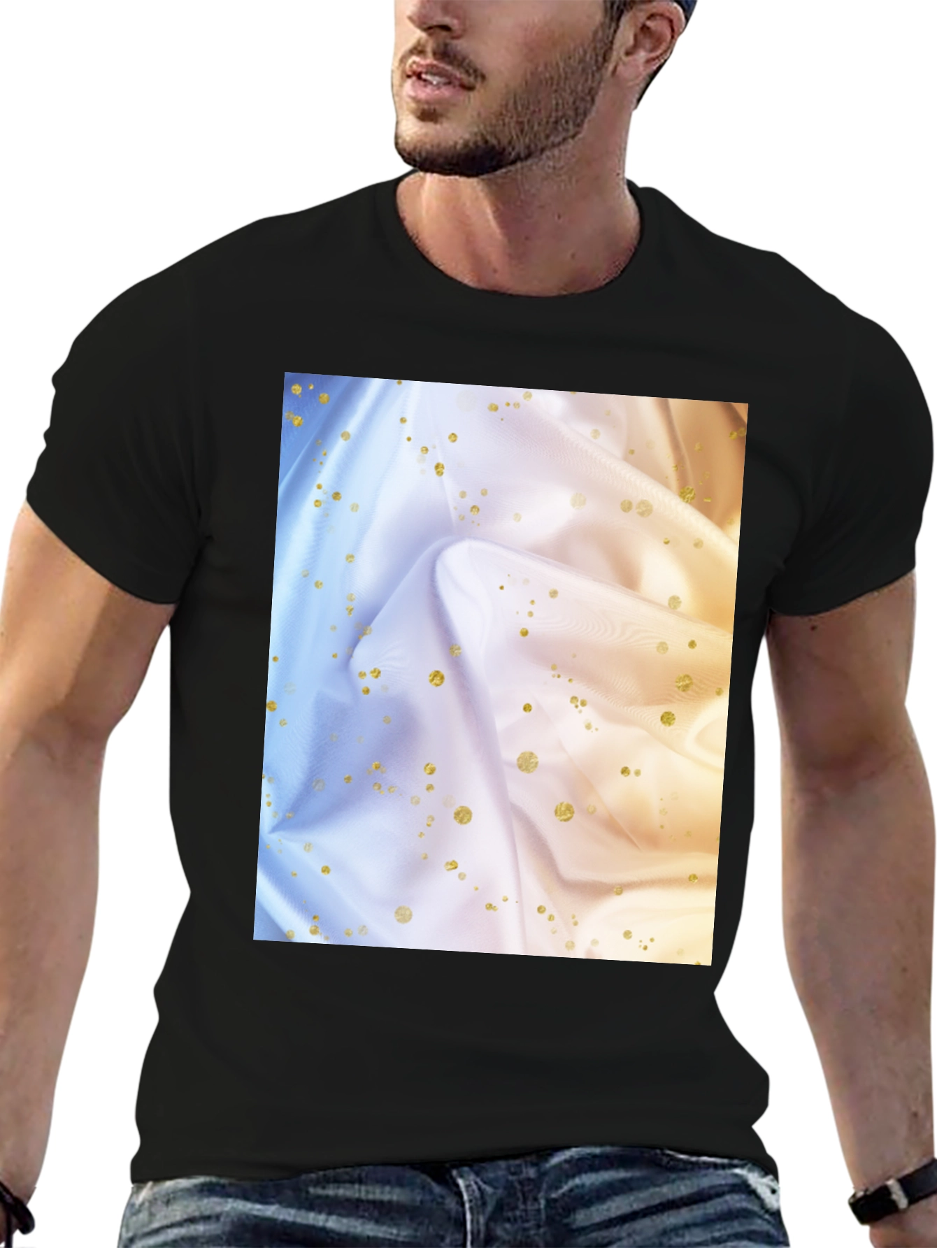 Draped Fabric Graphic Tee - Soft Style