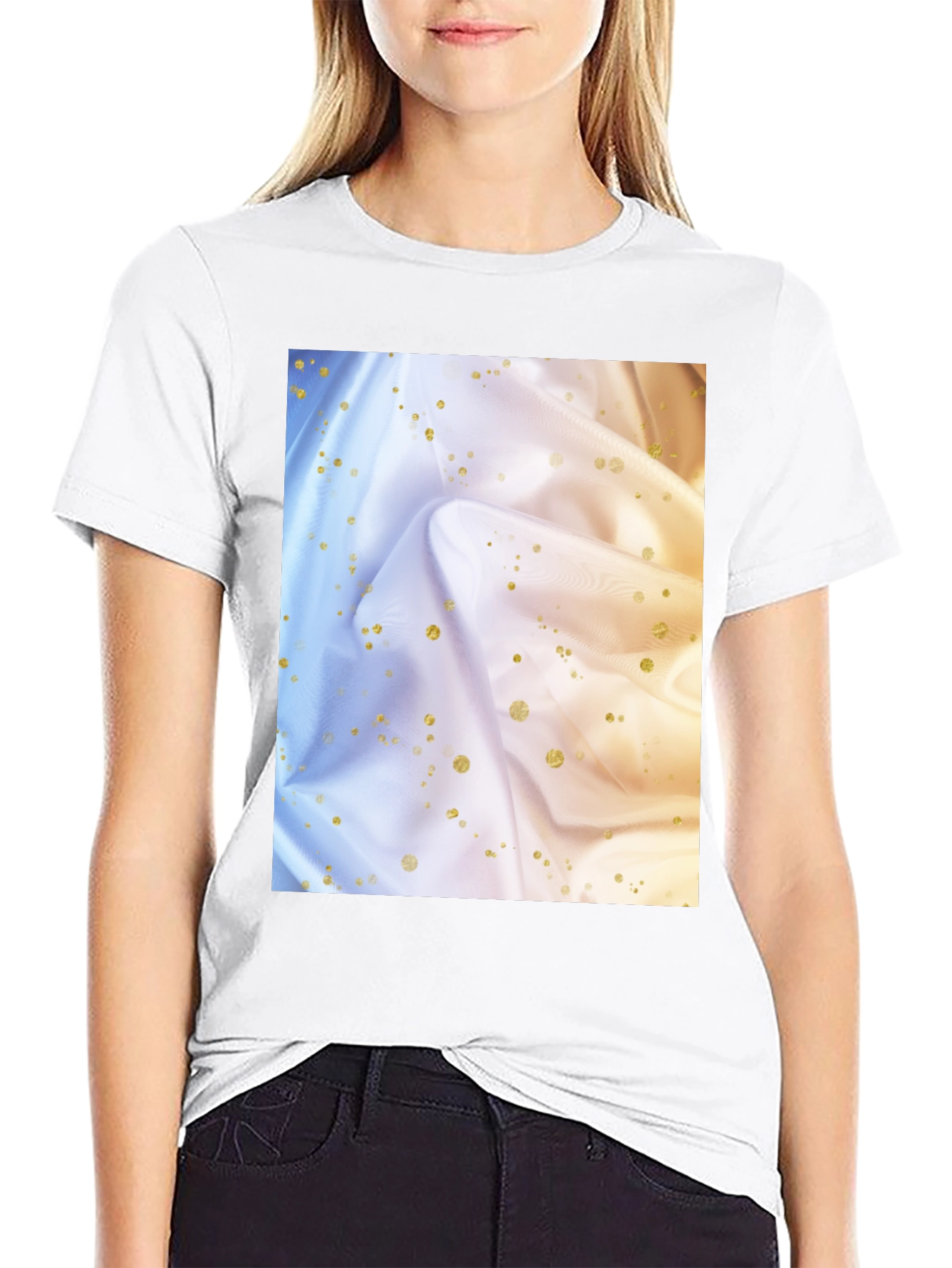 Draped Fabric Graphic Tee - Soft Style