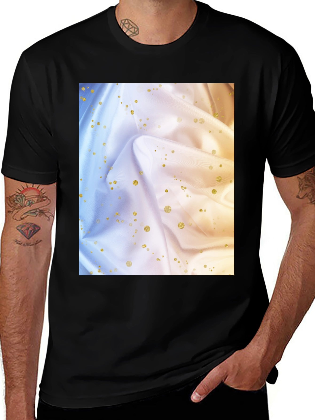 Draped Fabric Graphic Tee - Soft Style