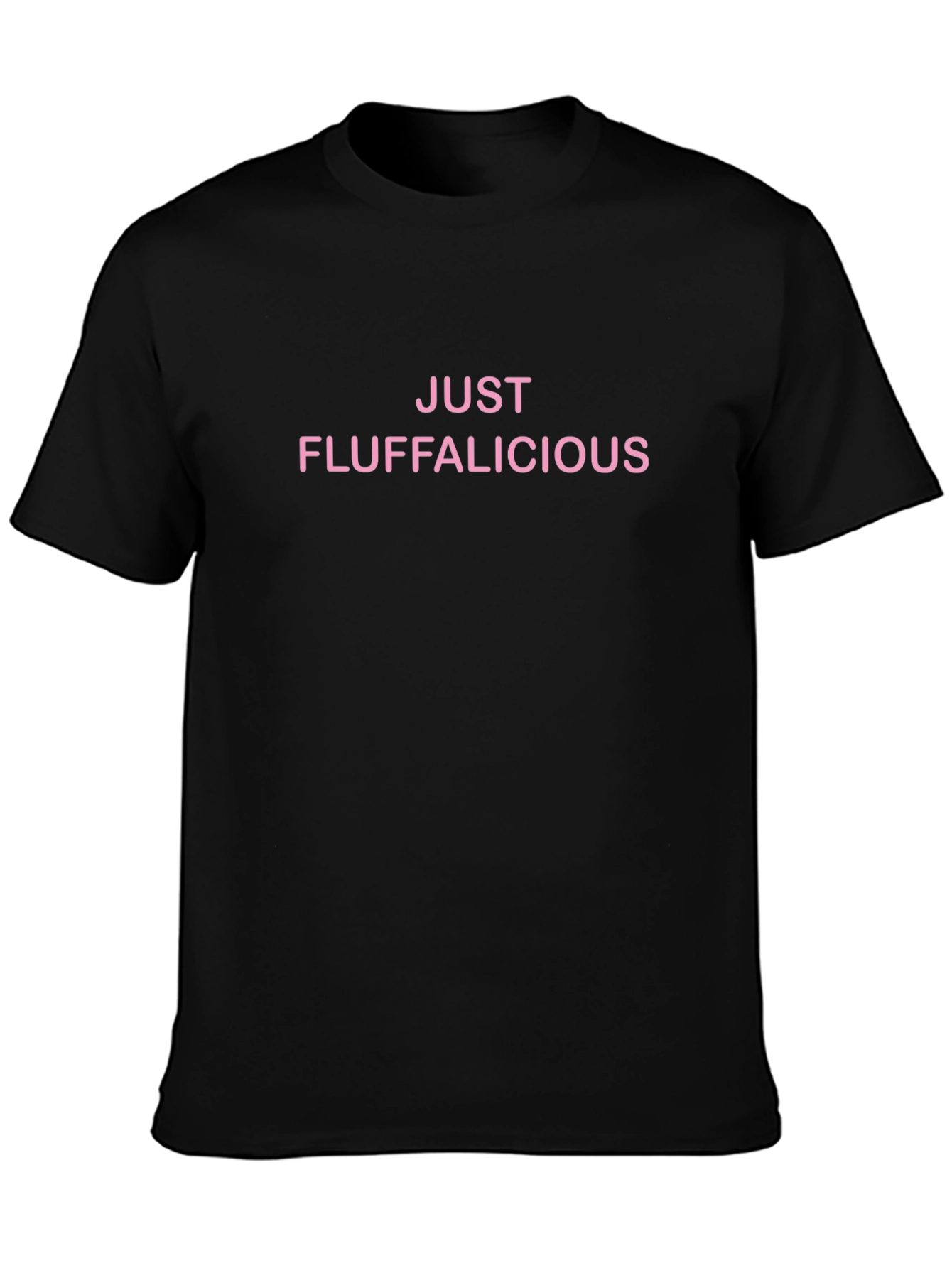 Just Fluffalicious Graphic Tee - Pink on Black