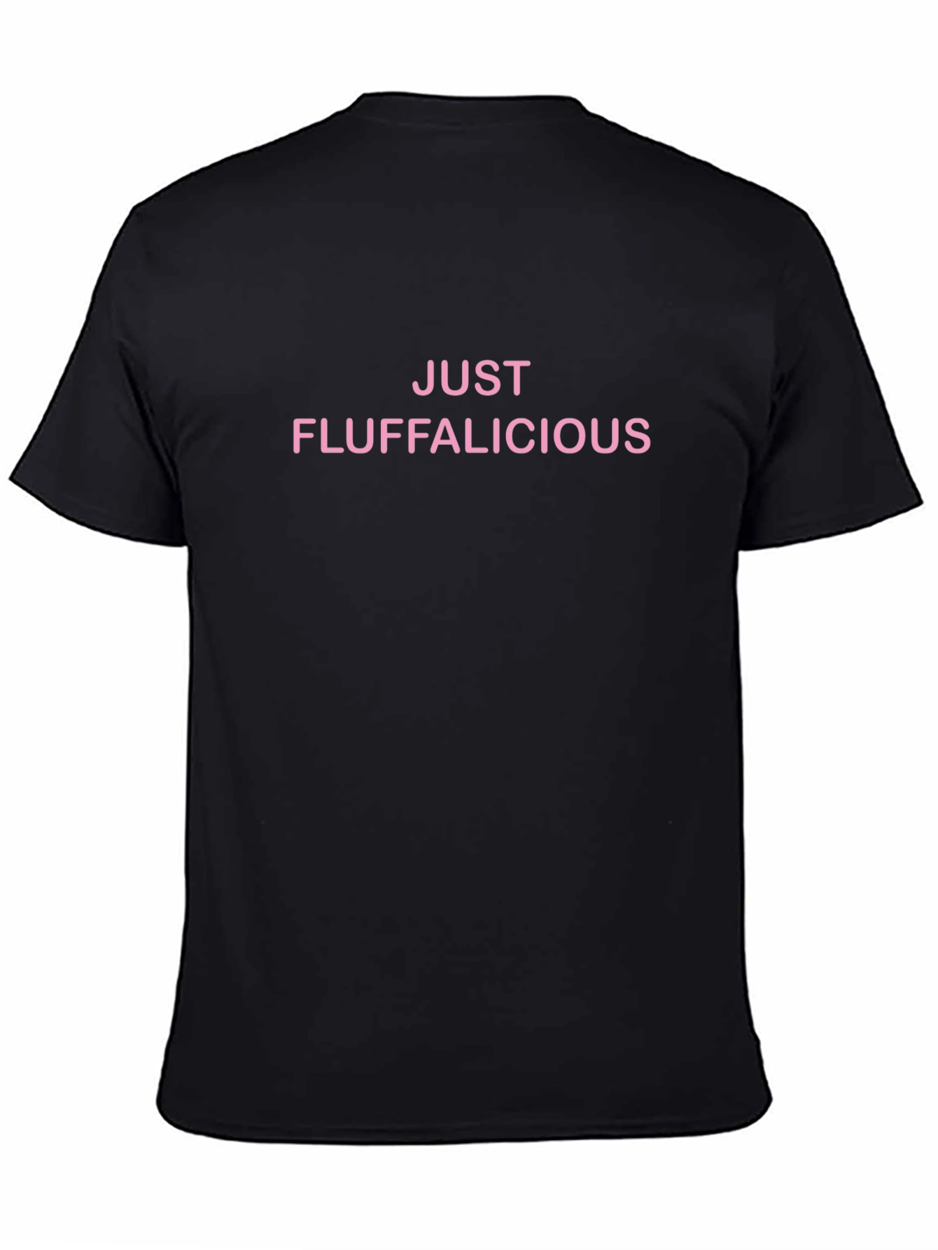 Just Fluffalicious Graphic Tee - Pink on Black
