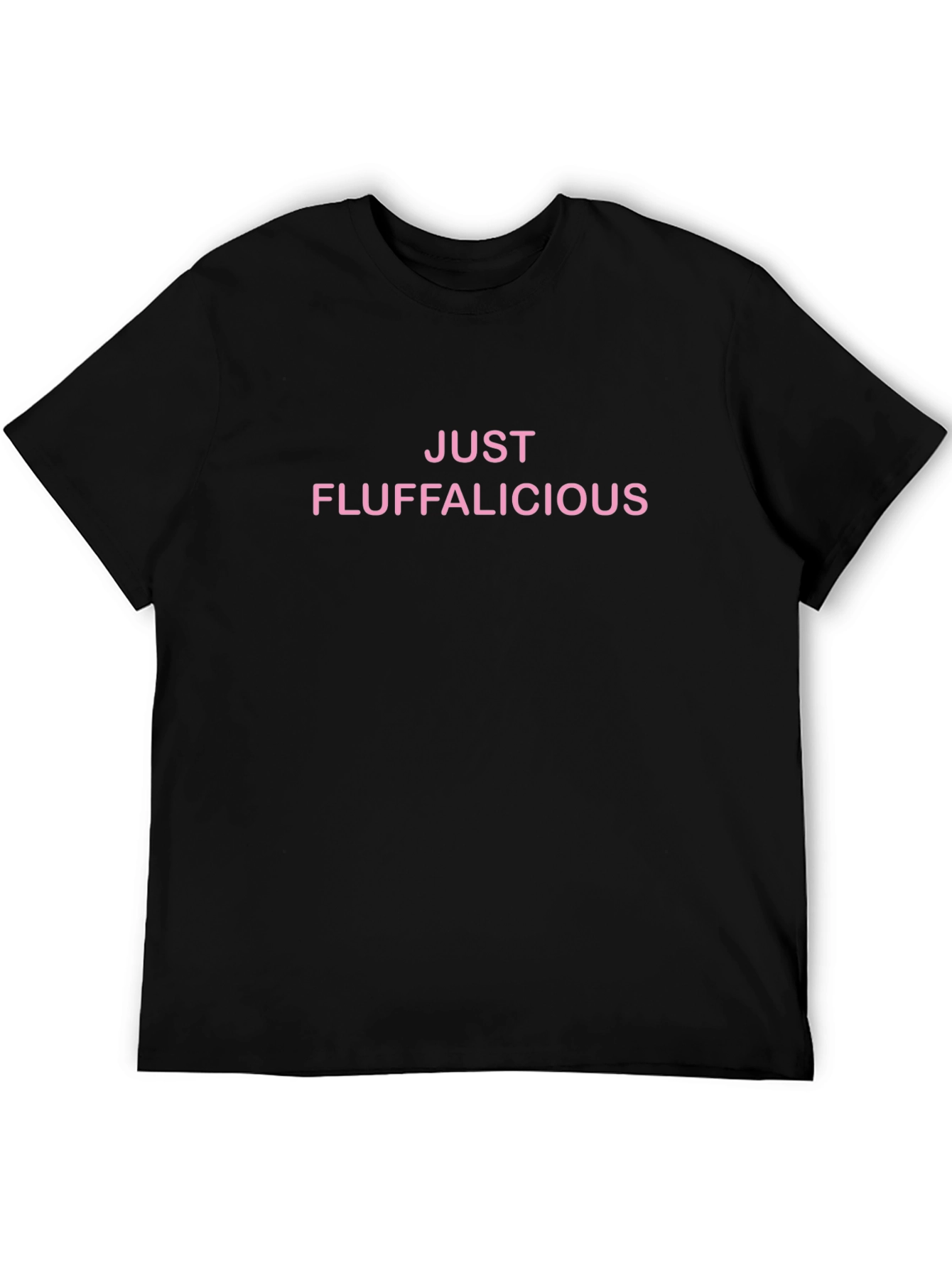 Just Fluffalicious Graphic Tee - Pink on Black